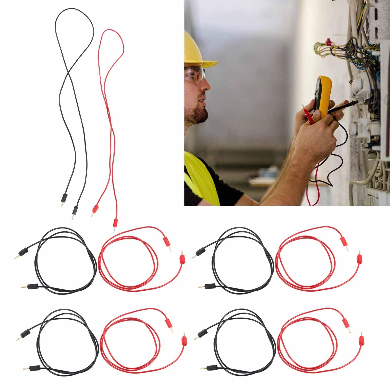 BROLEO Banana Plug Test Line 10A for PVC for Test Cable 2Mm 0.44Mm Plating Plated Experiment Line Trial Line Outlet Plug Testing Cable Test Leads