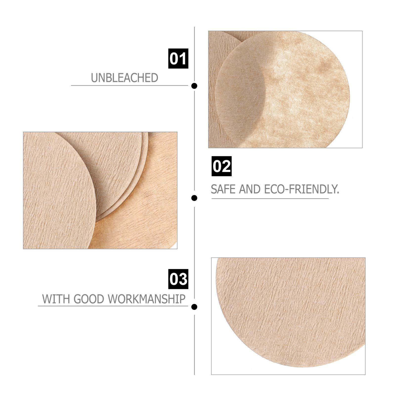 Baluue Baluue 300pcs Filter Paper Cone Coffee Filters Round Coffee Filters Coffee Maker Filters Coffee Paper Filters Espresso Paper Filter Paper Coffee Filters Conical Ice Drip Pot