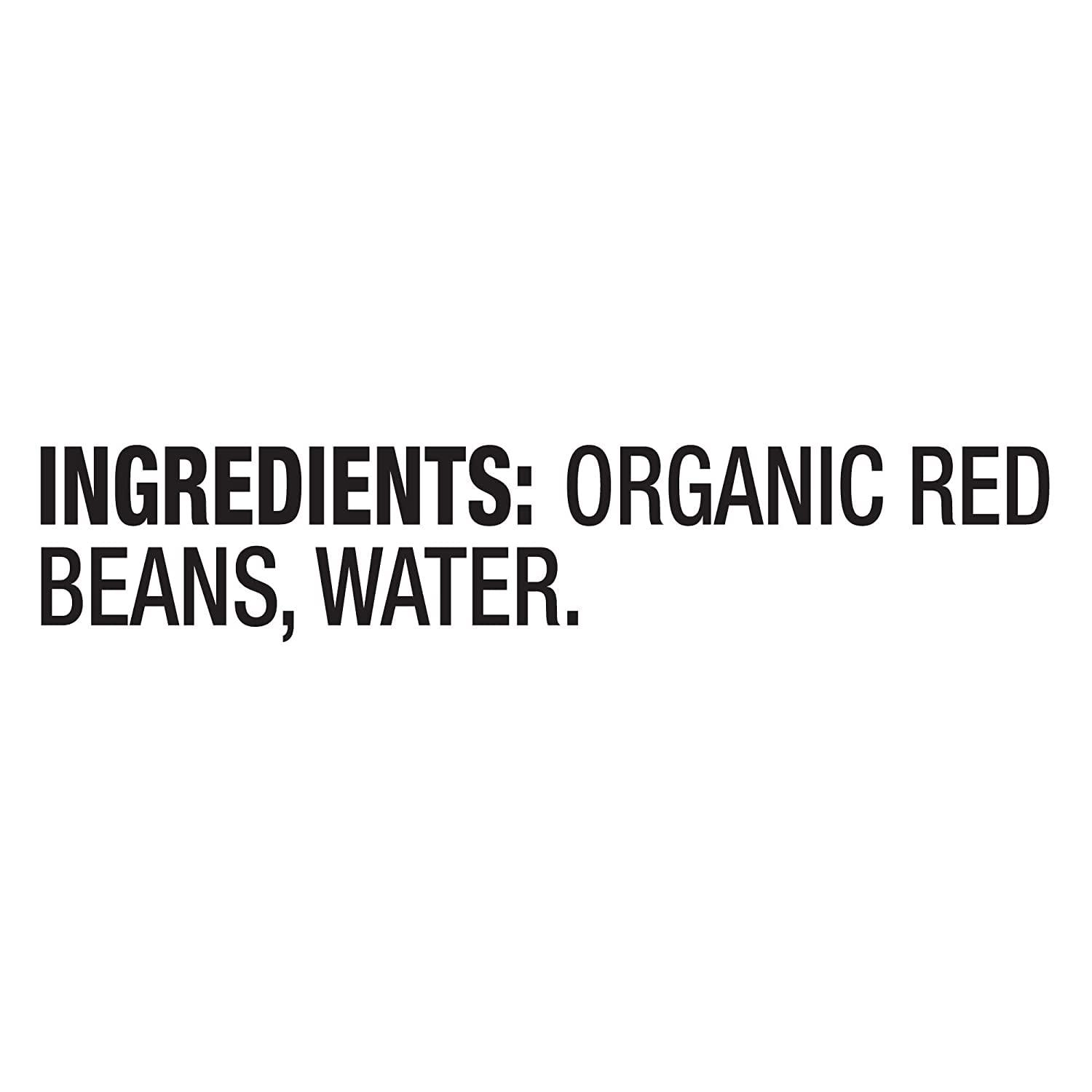 Westbrae Natural WESTBRAE 15 oz Natural Organic Red Beans, No Salt Added, Source of Plant Based Protein and Fiber, Low Fat, Gluten Free, (Pack of 12)