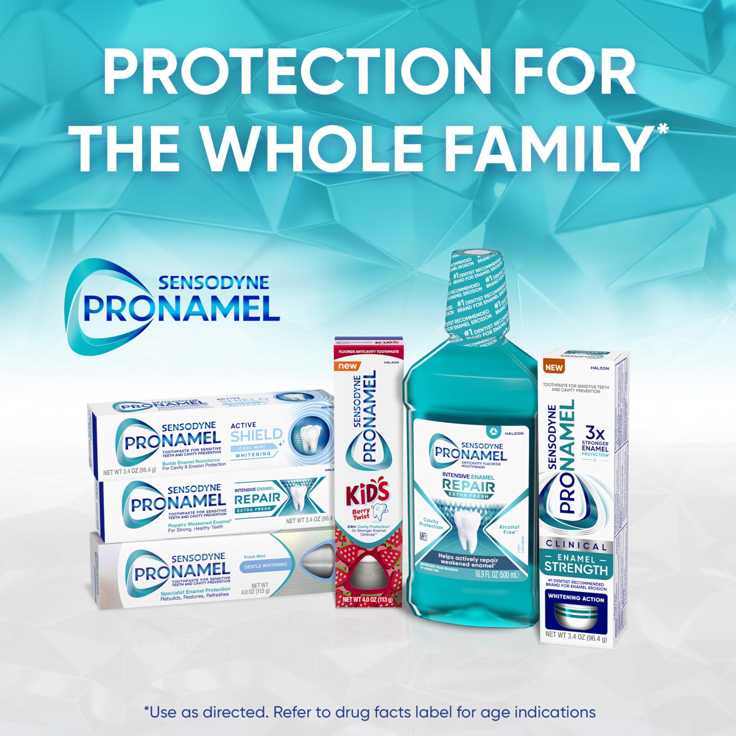 Sensodyne Sensodyne Pronamel Fresh Breath Enamel Toothpaste for Sensitive Teeth and Cavity Protection, Fresh Wave - 4 oz (4 Pack)