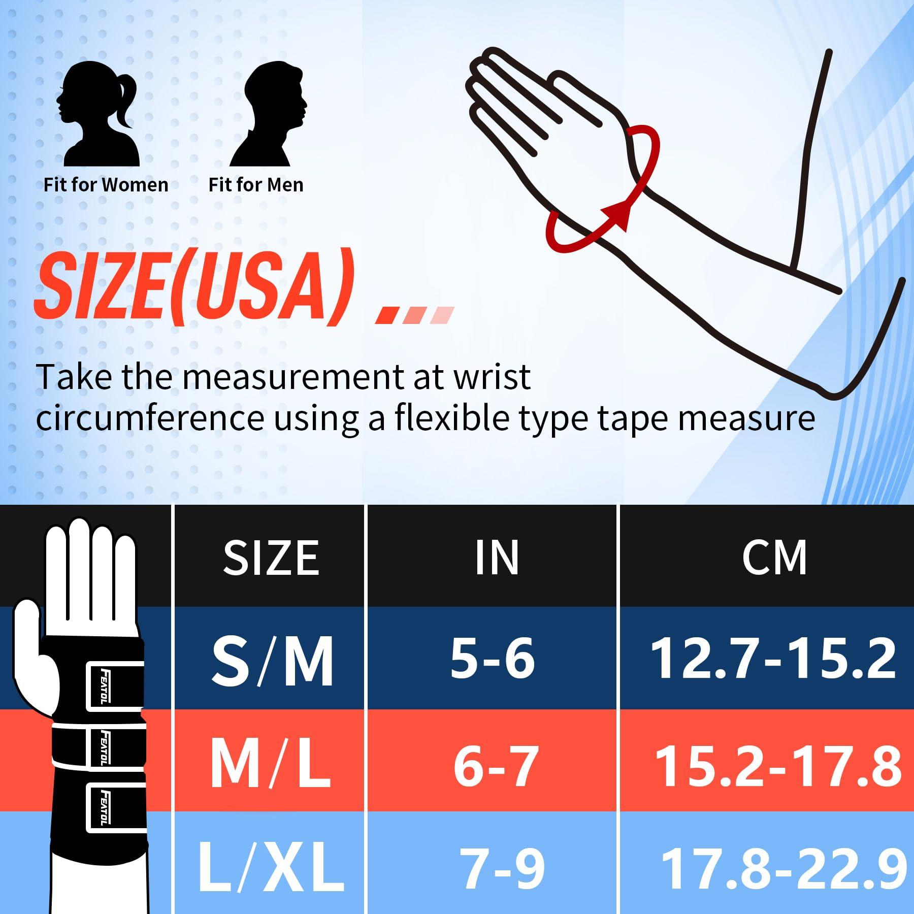 FEATOL FEATOL Carpal Tunnel Wrist Brace Night Support, Wrist and Thumb Brace for Dequervain\'s Tenosynovitis, Tendonitis, Arthritis, Thumb Spica Splint Right Hand-Small/Medium-Women and Men