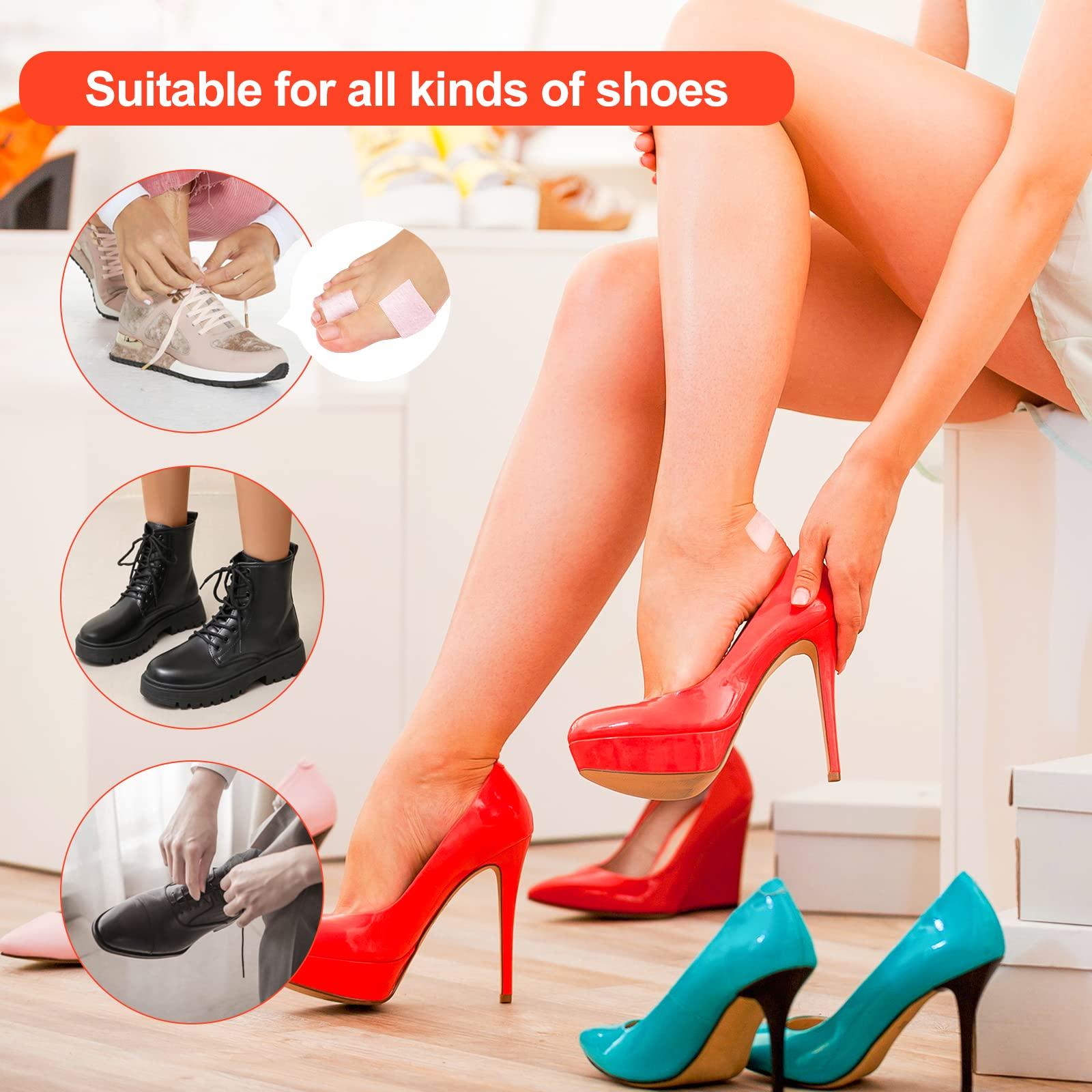 Sumifun Moleskin Padding Blister Tape for Feet - Sumifun 25 Sheets Moleskin Pads for Blisters Adhesive Mole Skin Patch Blister Prevention Blister Pads for Feet, Heels and Toes, Calluses, Reduce Friction Pain