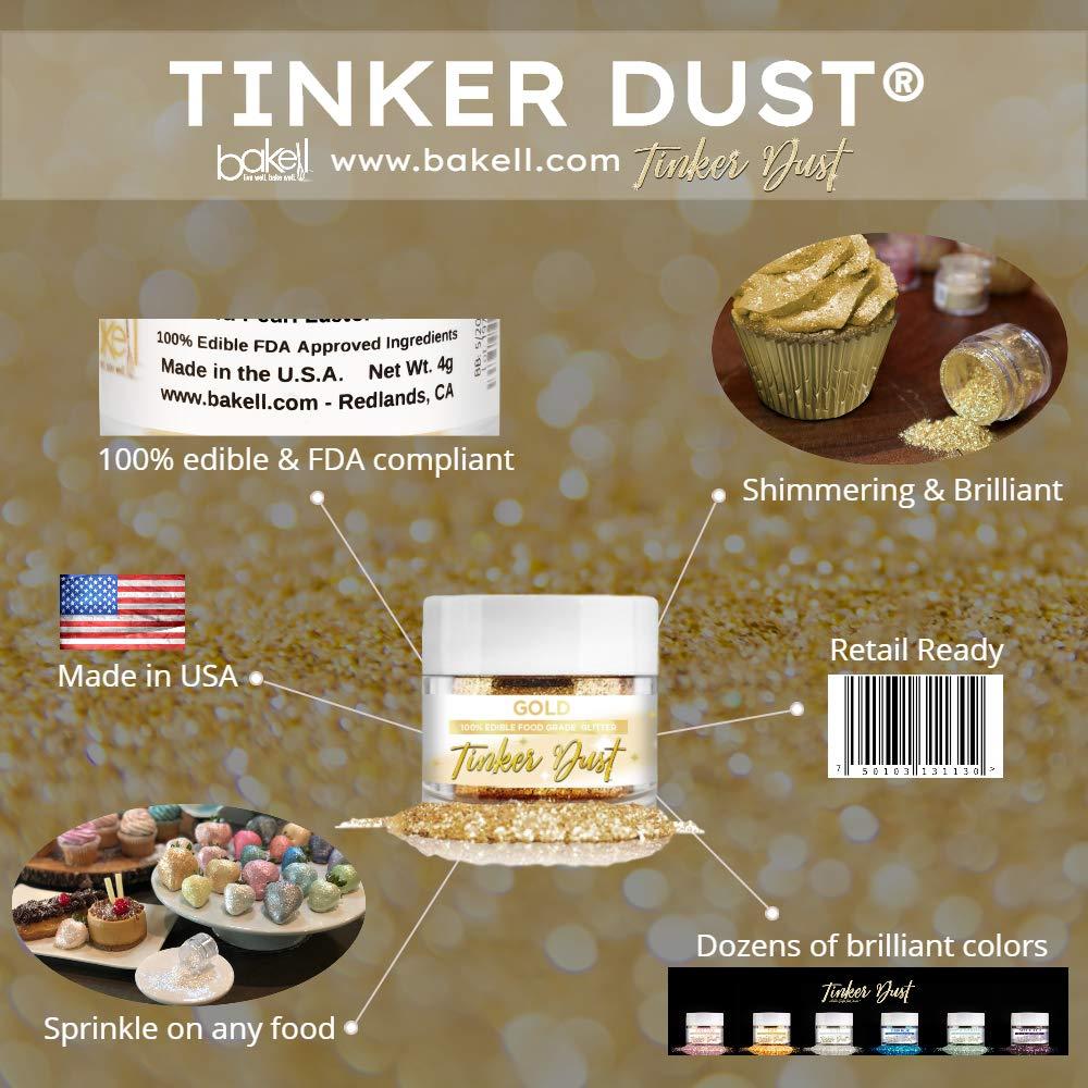Bakell Bakell - Ivory Tinker Dust (5g, 1x Jar) Edible Glitter for Food, Desserts, and Beverages!