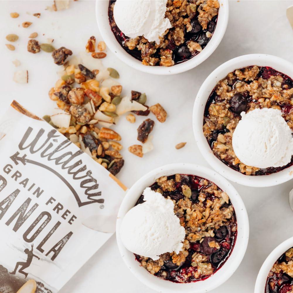 Wildway Wildway Keto Granola | Variety Pack | Grain-Free, Certified Gluten-Free Cereal | Vegan, Low Carb | No Sugar Added | Paleo-Friendly | Non-GMO Fruit & Nut Clusters | Nutrient-Rich Snack | 8 oz, 3 Pack