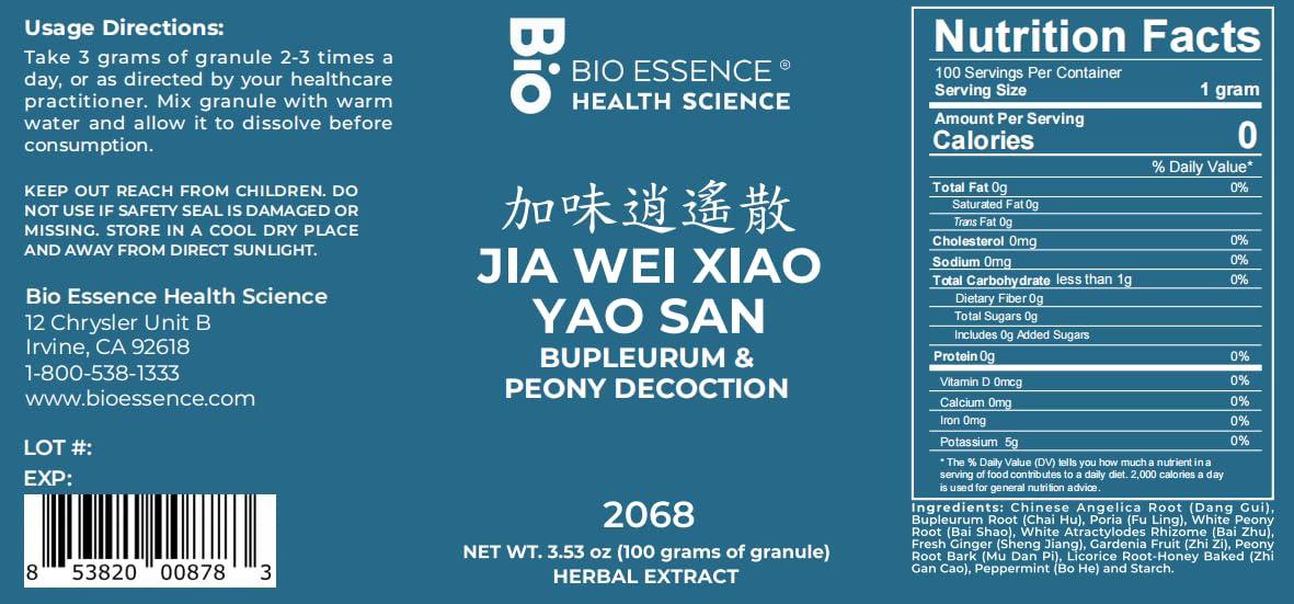 Bio Essence Health Science Bio Essence Health Science 2068 Jia Wei Xiao Yao San/Bupleurum & Peony Decoction 100g
