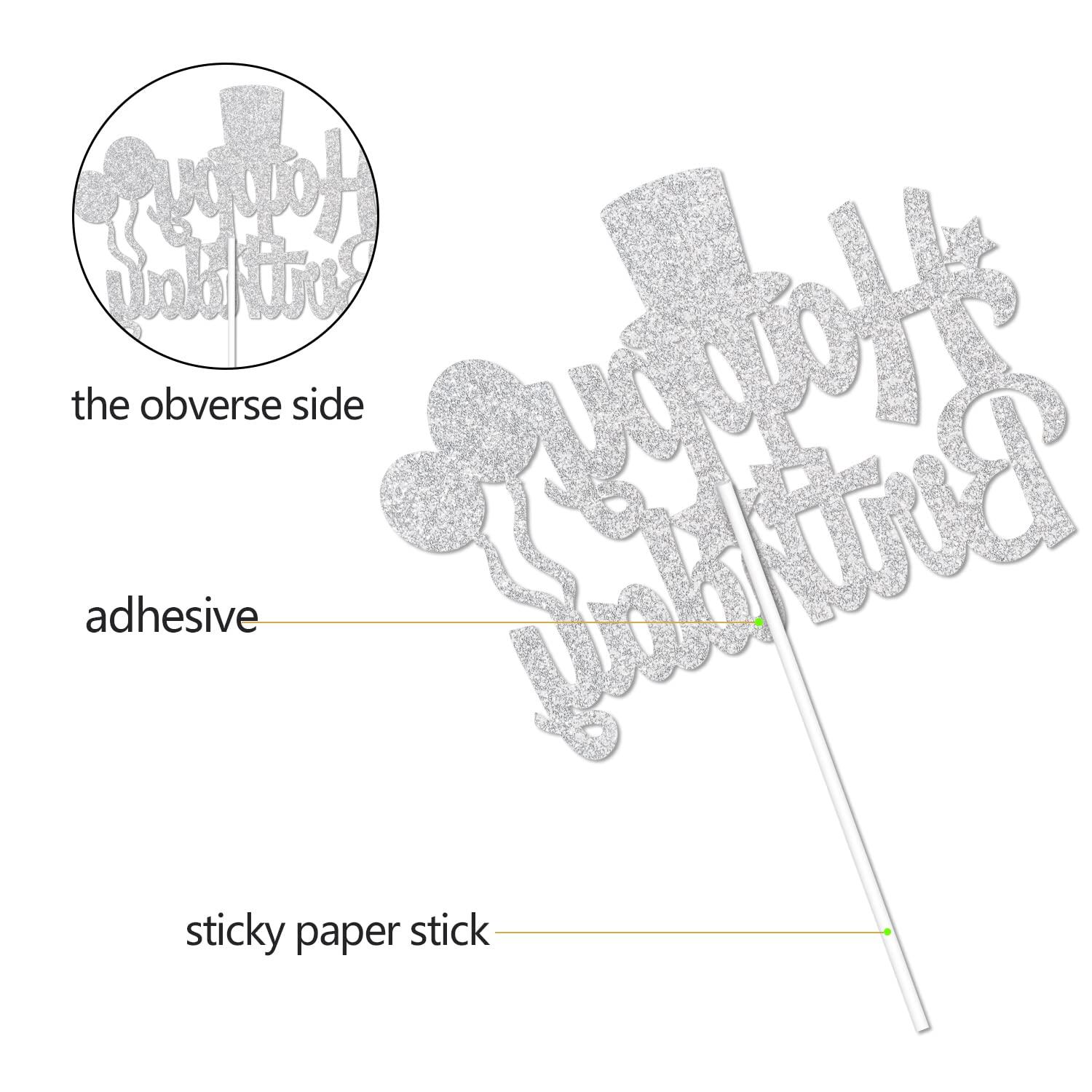 Caiwowo 4th of July Happy Birthday Cake Topper - Happy Independence Day Party Cake Topper Decorations - Memorial Day Party Supplies