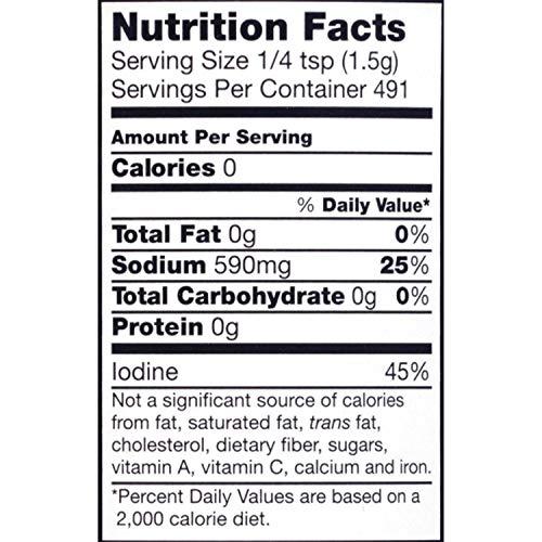 Morton Morton Iodized Salt, 26-Ounce (Pack of 24)