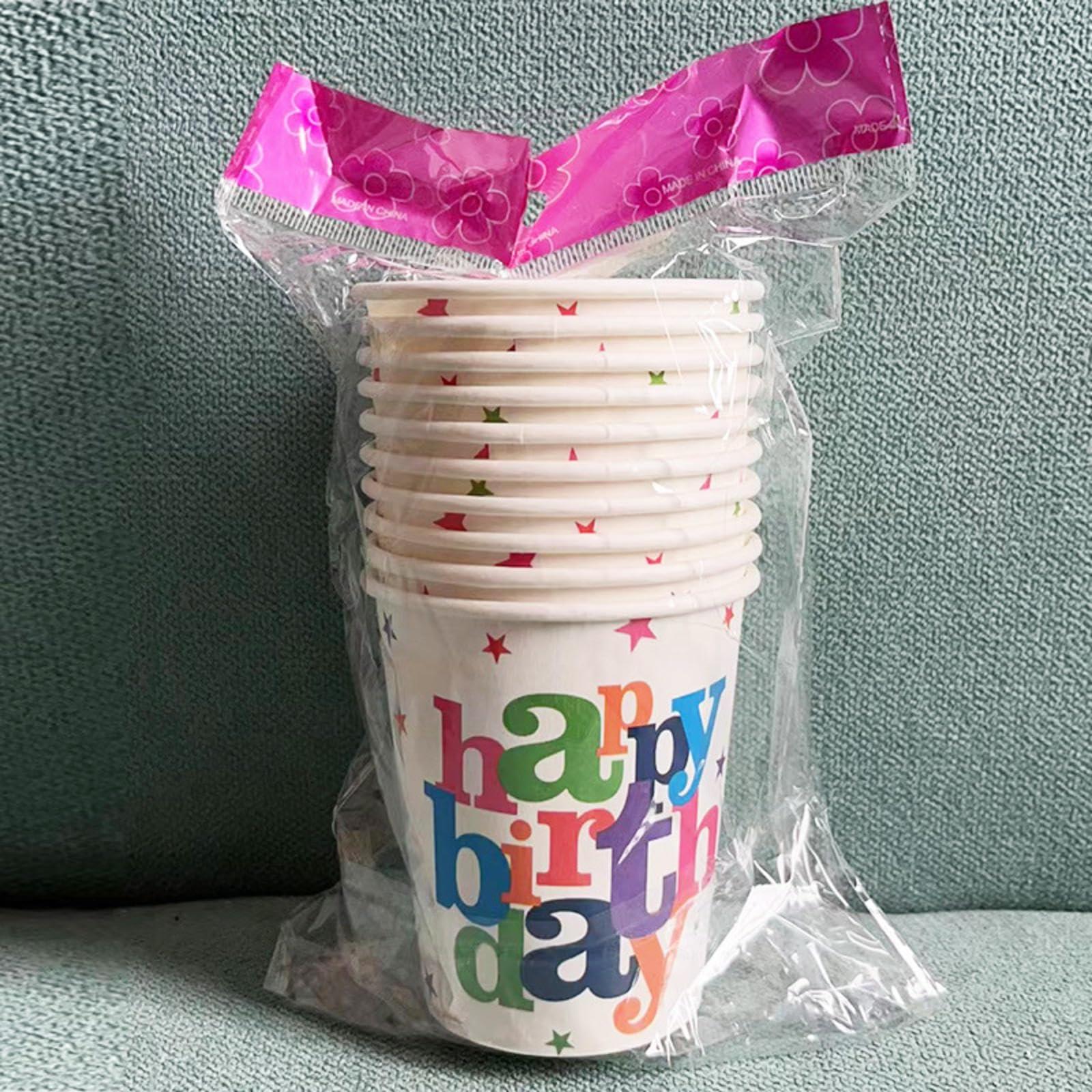 Miskyn Miskyn Birthday Gathering Party Disposable Paper Tray Paper Cup Colorful Balloon Pattern Tablecloth Camping Picnic Set