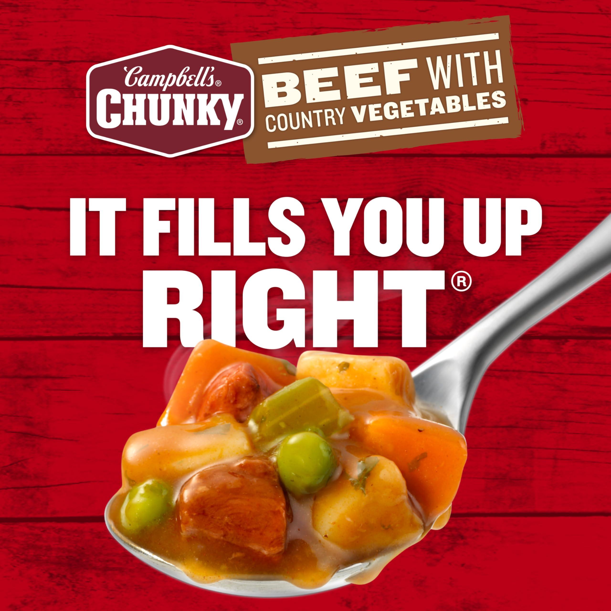 Campbell\'s Campbells Chunky Soup, Beef Soup with Country Vegetables, 18.8 Oz Can