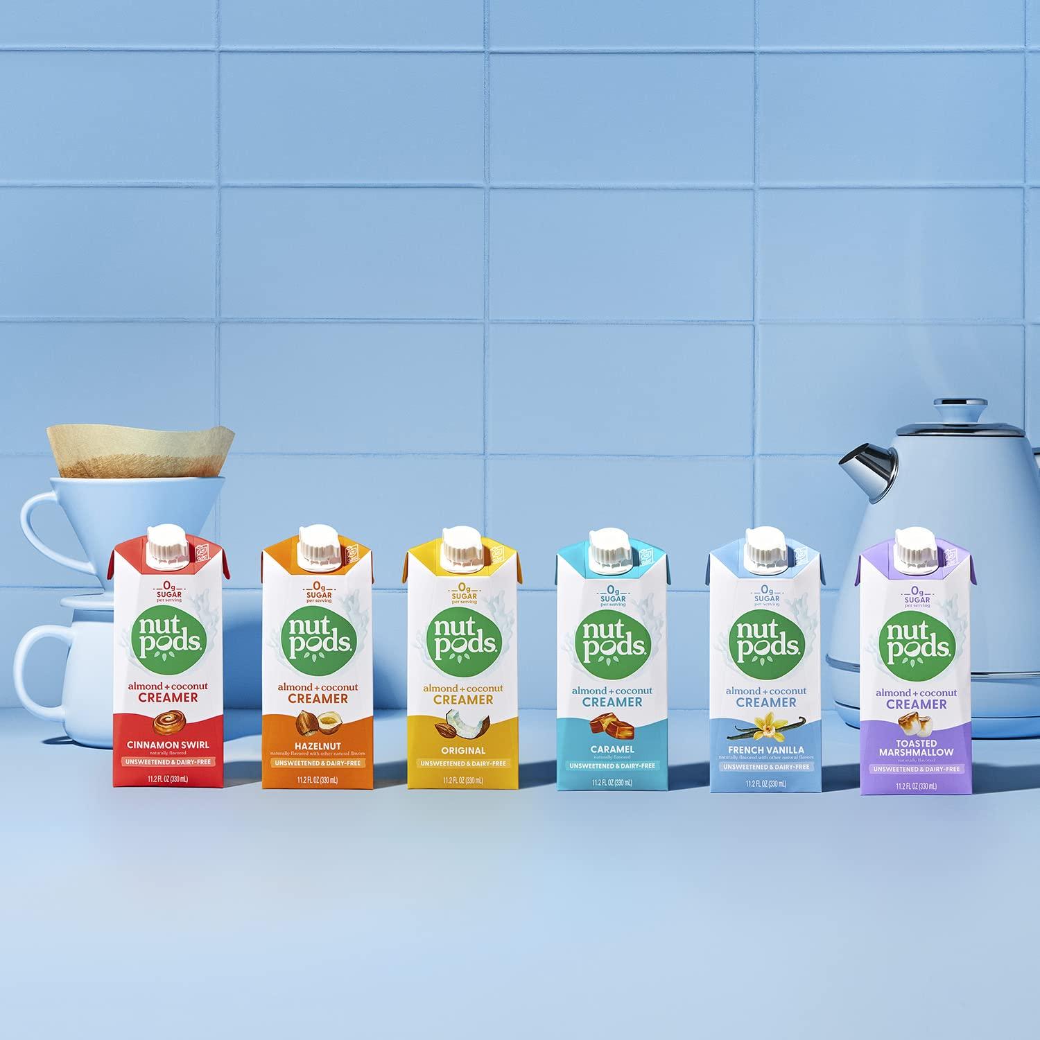 nutpods nutpods Classic Chocolate Unsweetened Dairy-Free Creamer, Made from Almonds and Coconuts, Whole30, Keto, Gluten Free, Non-GMO, Vegan, Kosher (3-Pack)