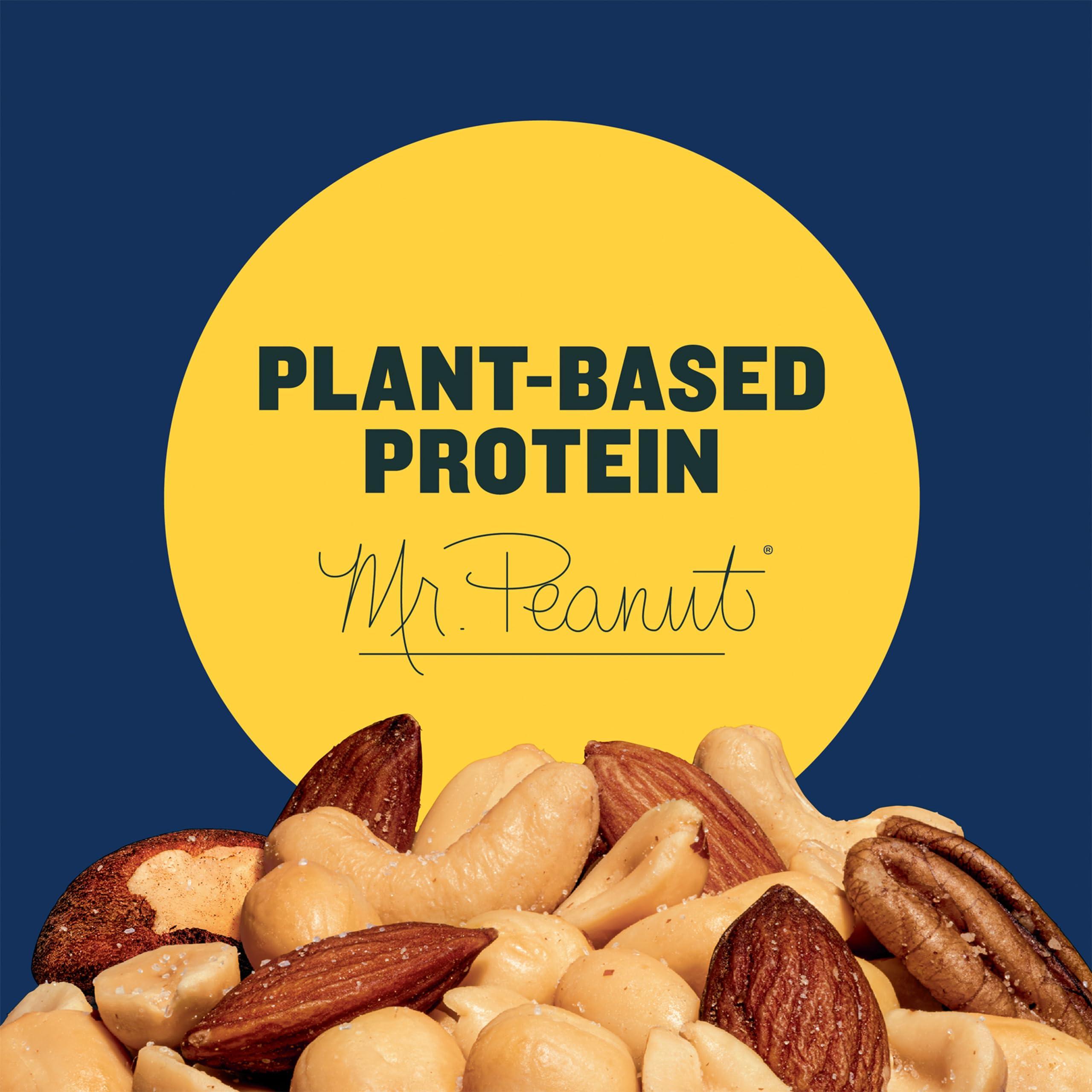 Planters PLANTERS Lightly Salted Mix Nuts, Party Snacks, Plant-Based Protein, 10 Oz Canister (Pack of 4)