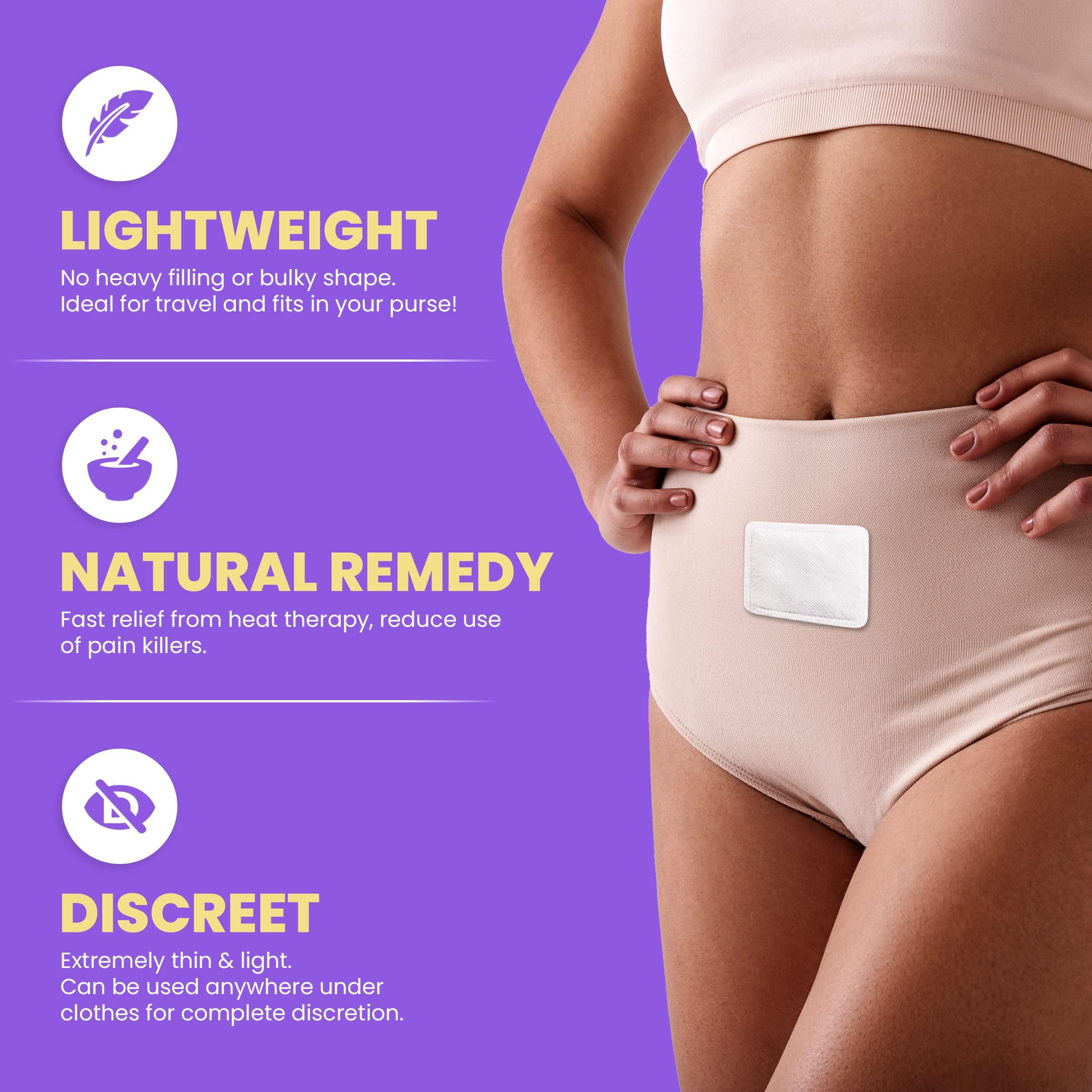 SunnyBay SunnyBay Heat Patches for Menstrual Cramp, Air-Activated Adhesive Heat Pads for Period, 130 F Warmth up to 8 Hours, Stick to Clothing Not Skin, 2.75 x3.5 inches, 10-Count, Pack of 2