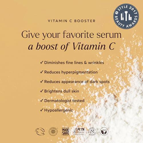True Botanicals True Botanicals Vitamin C Booster Powder | Treats Dark Spots & Visibly Brightens w/Ferulic Acid | Supercharge Any Serum/Moisturizer | Dermatologist Tested, All Natural, Vegan | 0.5 oz | 14 g