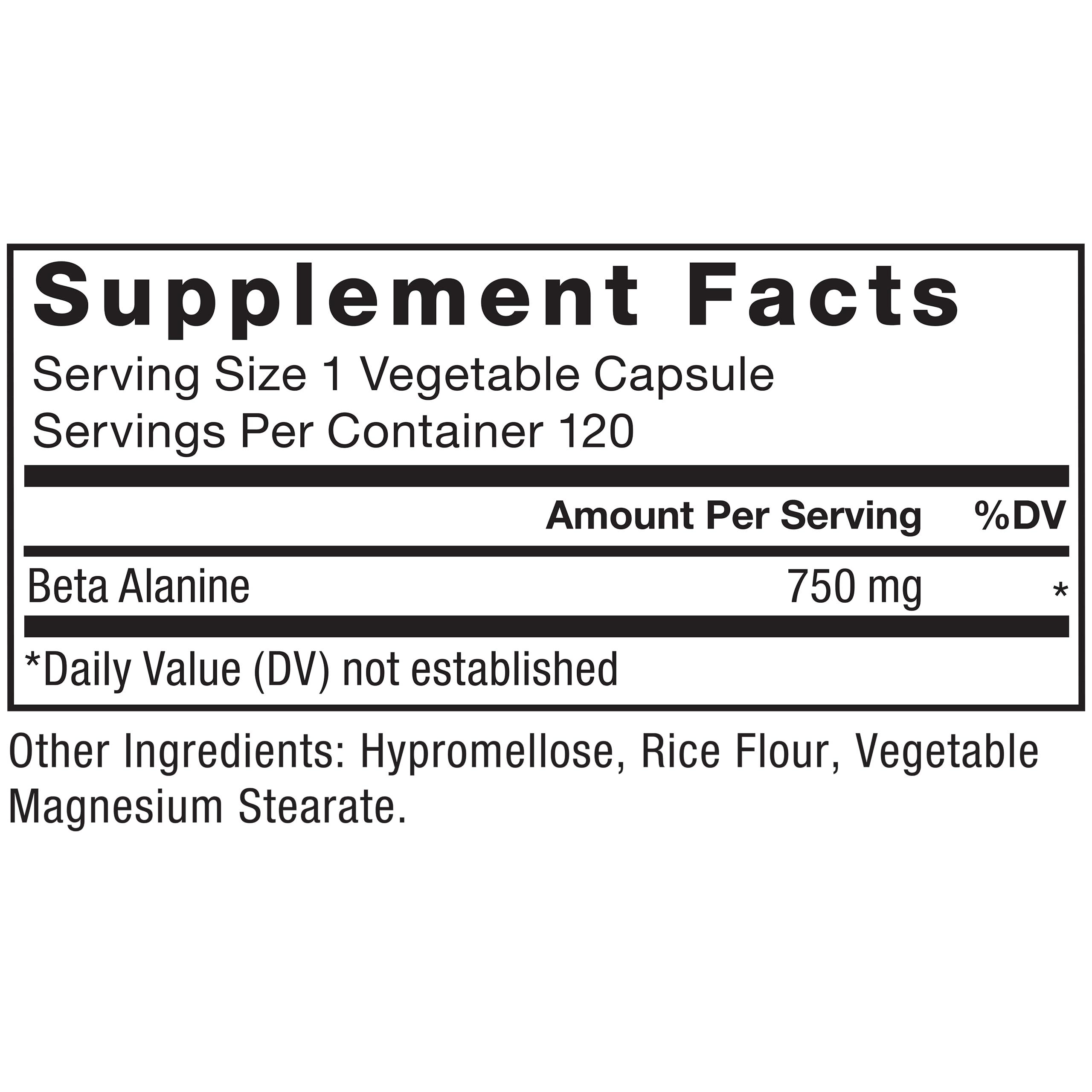 Force Factor FORCE FACTOR Beta Alanine Capsules, Beta-Alanine Endurance Supplement to Boost Performance & Reduce Fatigue, Clinical Dose, Premium Quality, Vegan, Non-GMO, 120 Capsules