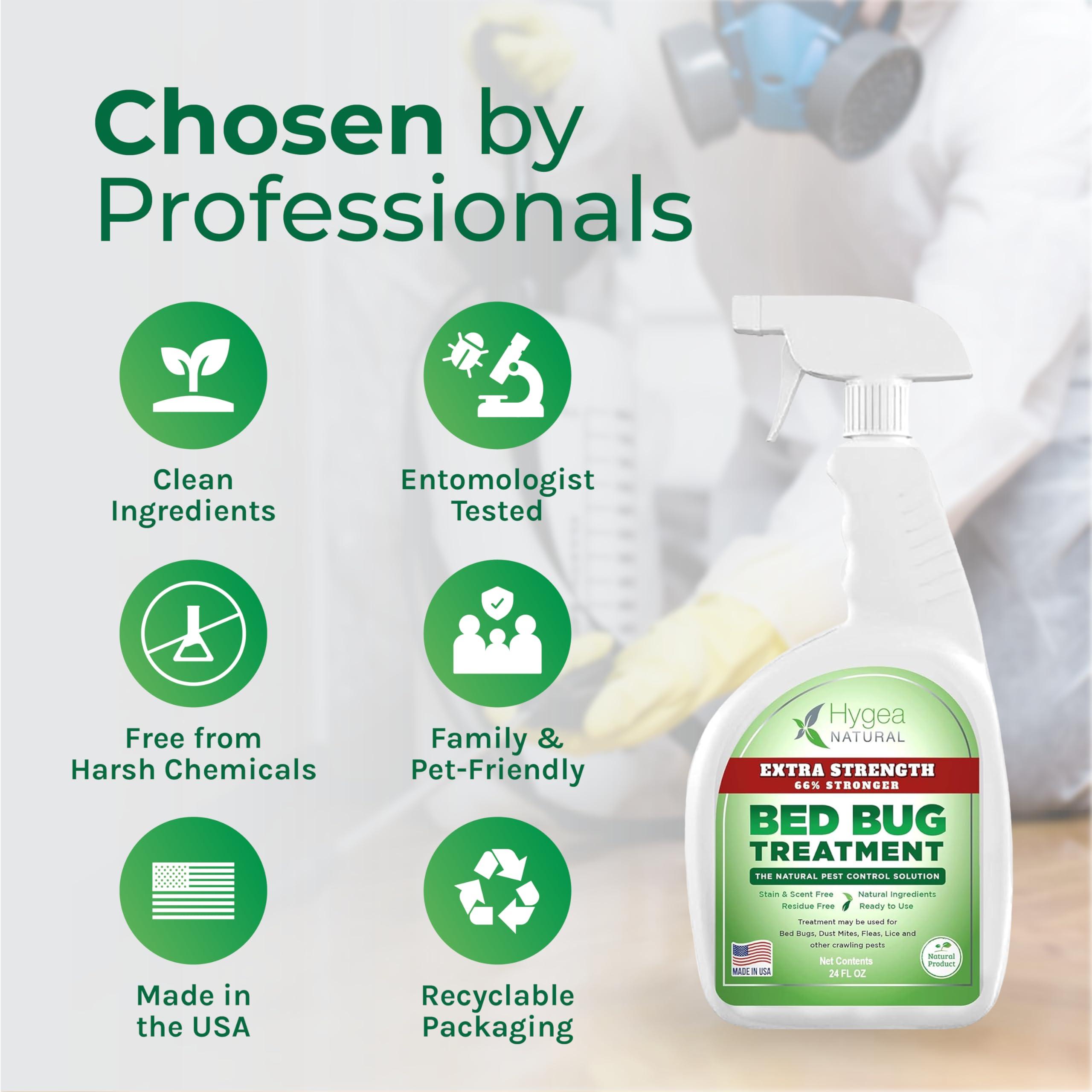 Hygea Natural Hygea Natural Extra Strength Bed Bug & Mite Spray - Child & Pet Friendly - Stain & Odor Free - 66% Stronger Formula (24 oz)