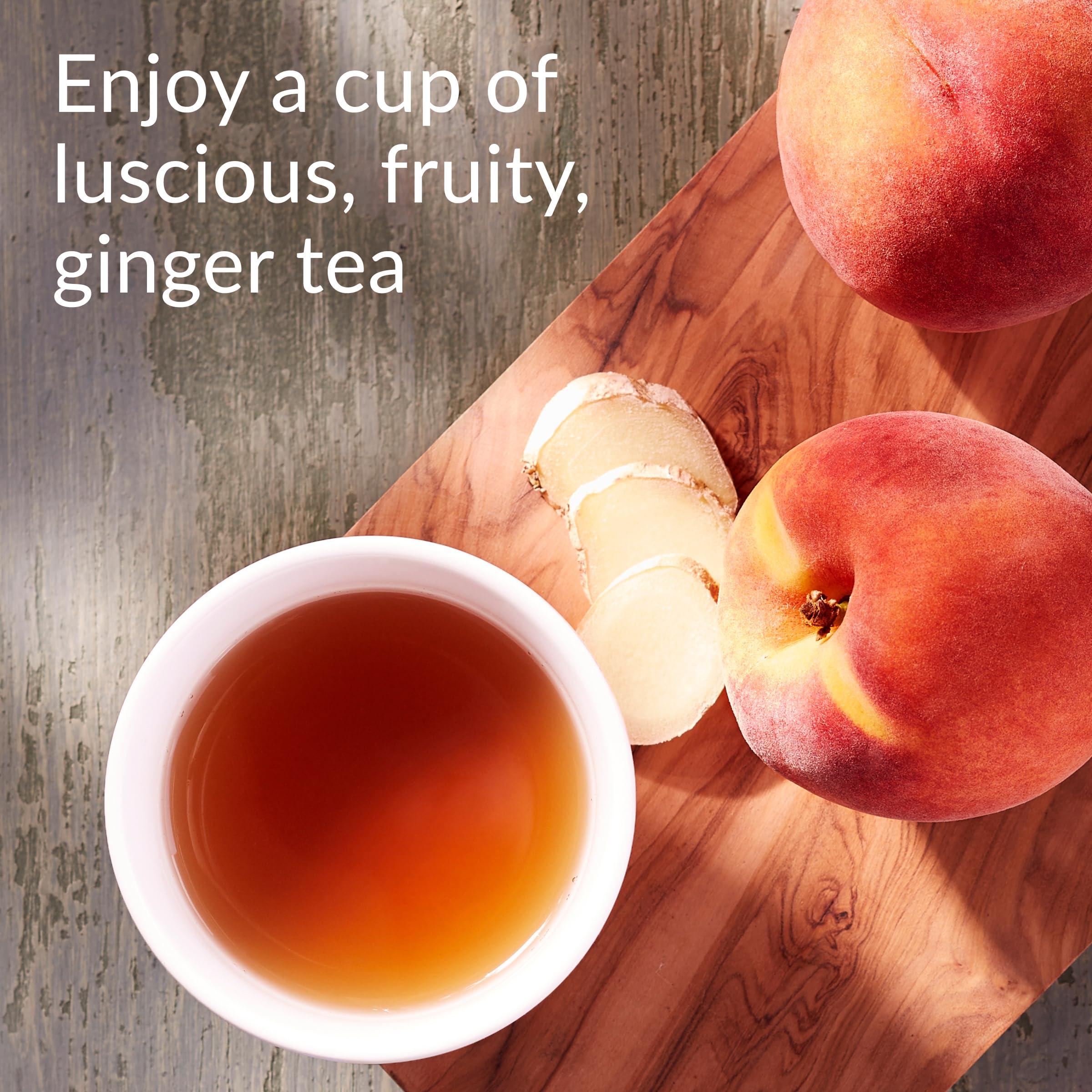 The Republic of Tea The Republic of Tea Decaf Ginger Peach Black Tea, Tin of 50 Tea Bags