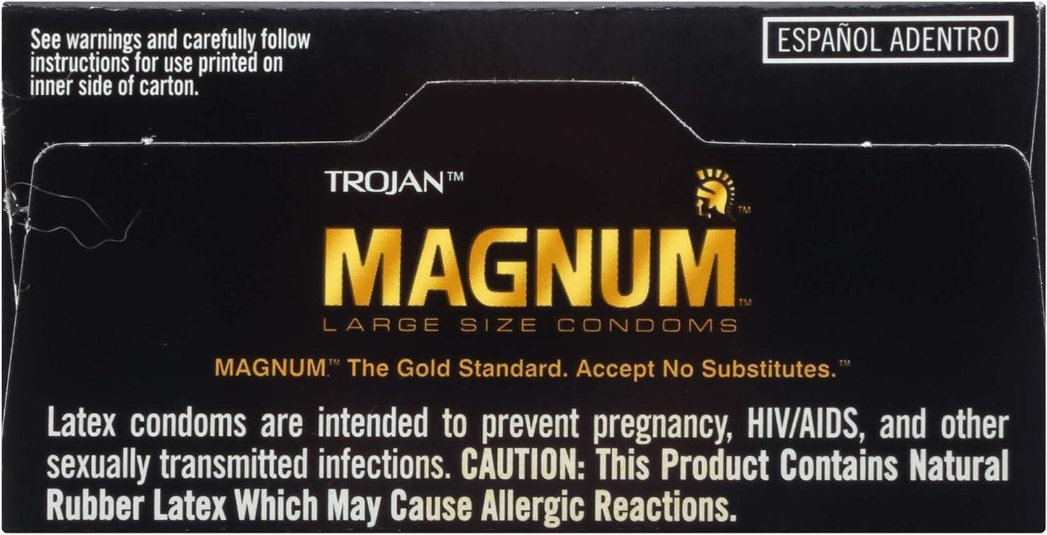 TROJAN Trojan Magnum XL Lubricated Premium Latex Condoms 12 Each