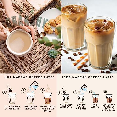 Granary Mart Instant Madras Coffee Latte | Instant Coffee | Smooth Creamy Flavor | Ideal for Hot and Cold Coffee/Flavoring for Desserts - 40 lbs in Bulk Bag