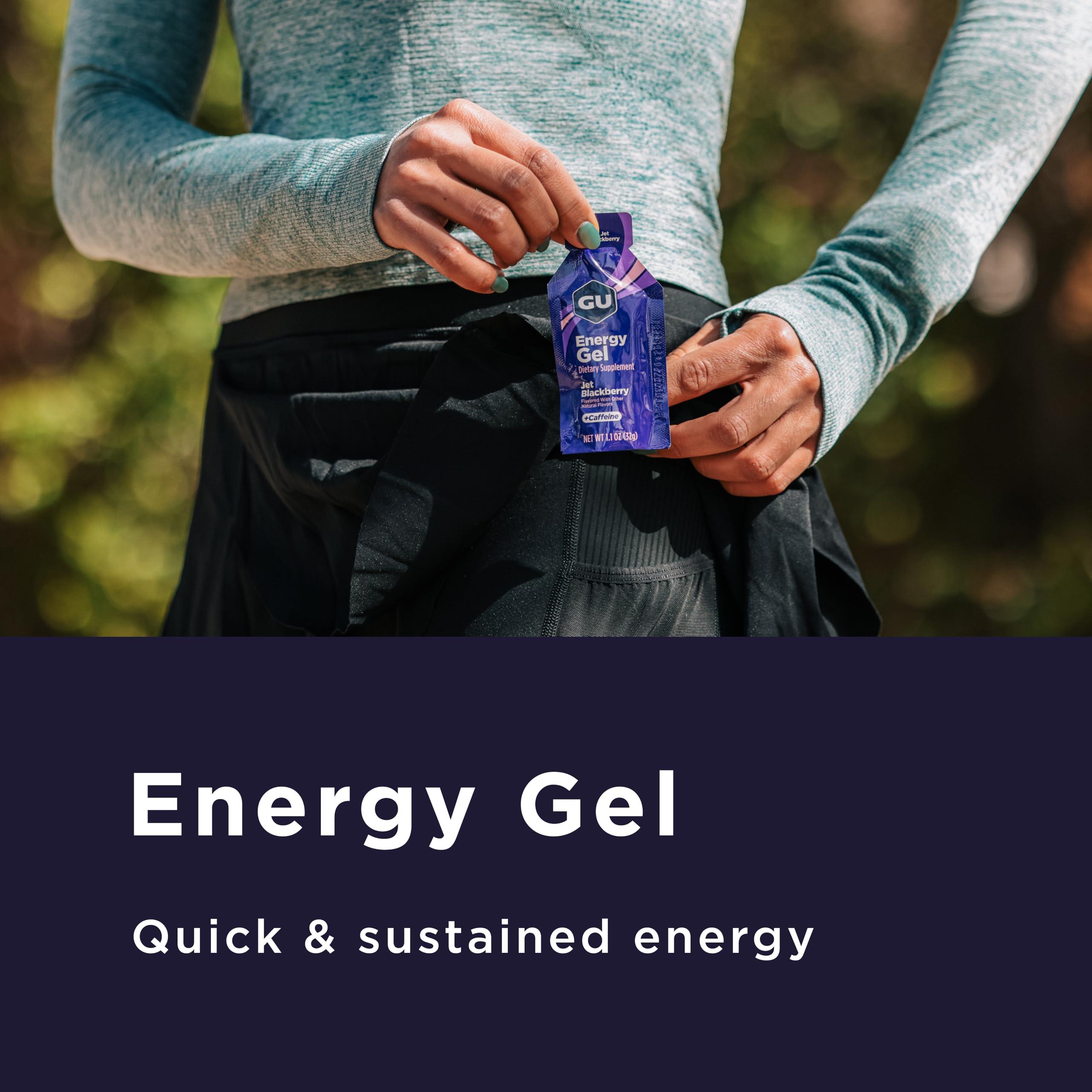 GU Energy GU Energy Original Sports Nutrition Energy Gel, Vegan, Gluten-Free, Kosher, and Dairy-Free On-the-Go Energy for Any Workout, 24-Count, Raspberry Lemonade