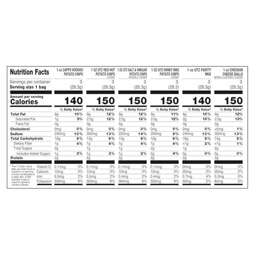 Utz Utz Flavor Lovers Mix Variety Pack, 18 ct, 1oz. Bags