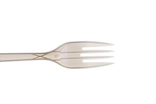 EcoQuality Disposable Plastic Cutlery Fork (400 Count) - Medium Weight White Disposable Plastic Forks - Great for Parties, Office, Lunch, Restaurants by EcoQuality