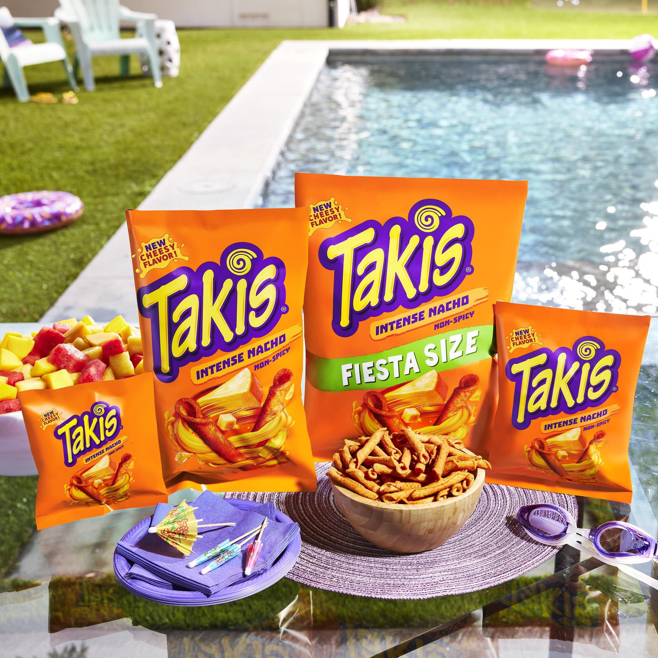 Takis Takis Intense Nacho 40 pc / 1 oz Multipack, Cheese Flavored Non-Spicy Cheesy Rolled Tortilla Chips