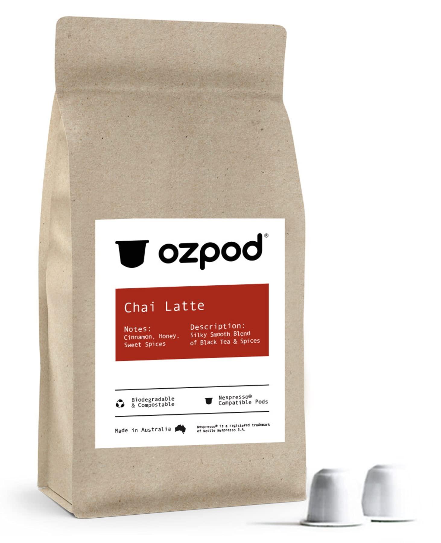 OzPod - EcoCapsule Perfection OzPod Chai Tea Capsules for Nespresso, Premium Pods, 100% Compostable and Biodegradable from Australia, Compatible with Nespresso Original, 15 Single Serve Cups, Fair Trade