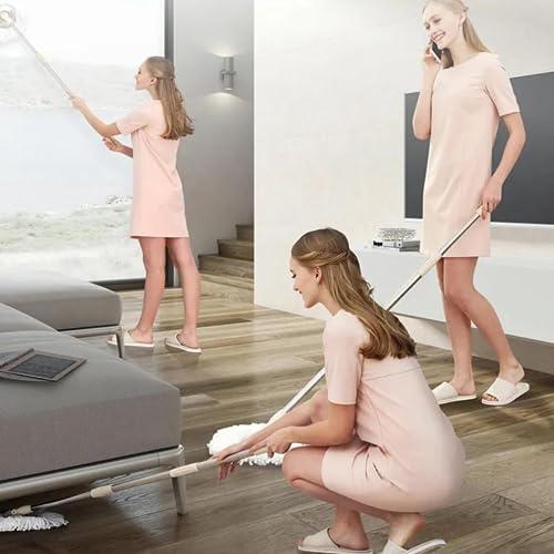 Generic Magic-Mops Mop and Bucket with Wringer Set with 3 Microphiber Mop Heads and a Scrubber, 60\" Spin Mop for Floor Cleaning, Sturdy Spin Mop and Bucket