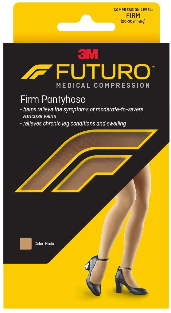 Futuro Futuro Restoring Pantyhose for Women, Helps Relieve Symptoms of Moderate-to-Severe Spider Veins, Firm Compression, Brief Cut, Medium, Nude