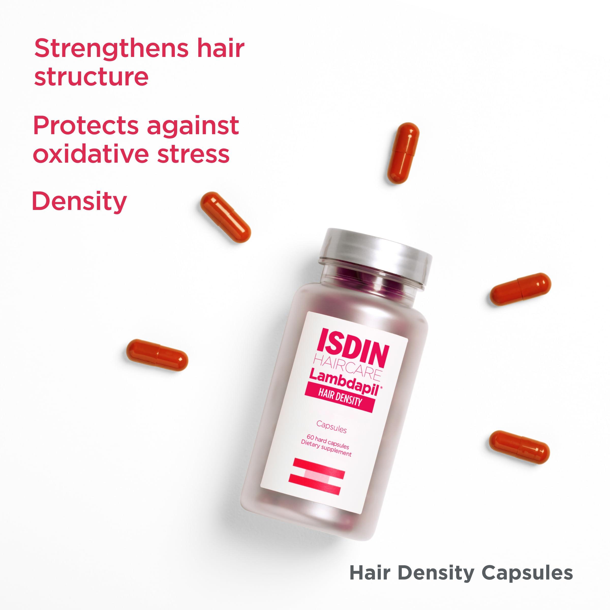 ISDIN ISDIN Lambdapil Hair Density Capsules: Hair Thickening Vitamin Capsules for thinning Hair, 120 Capsules. 2-Month Supply