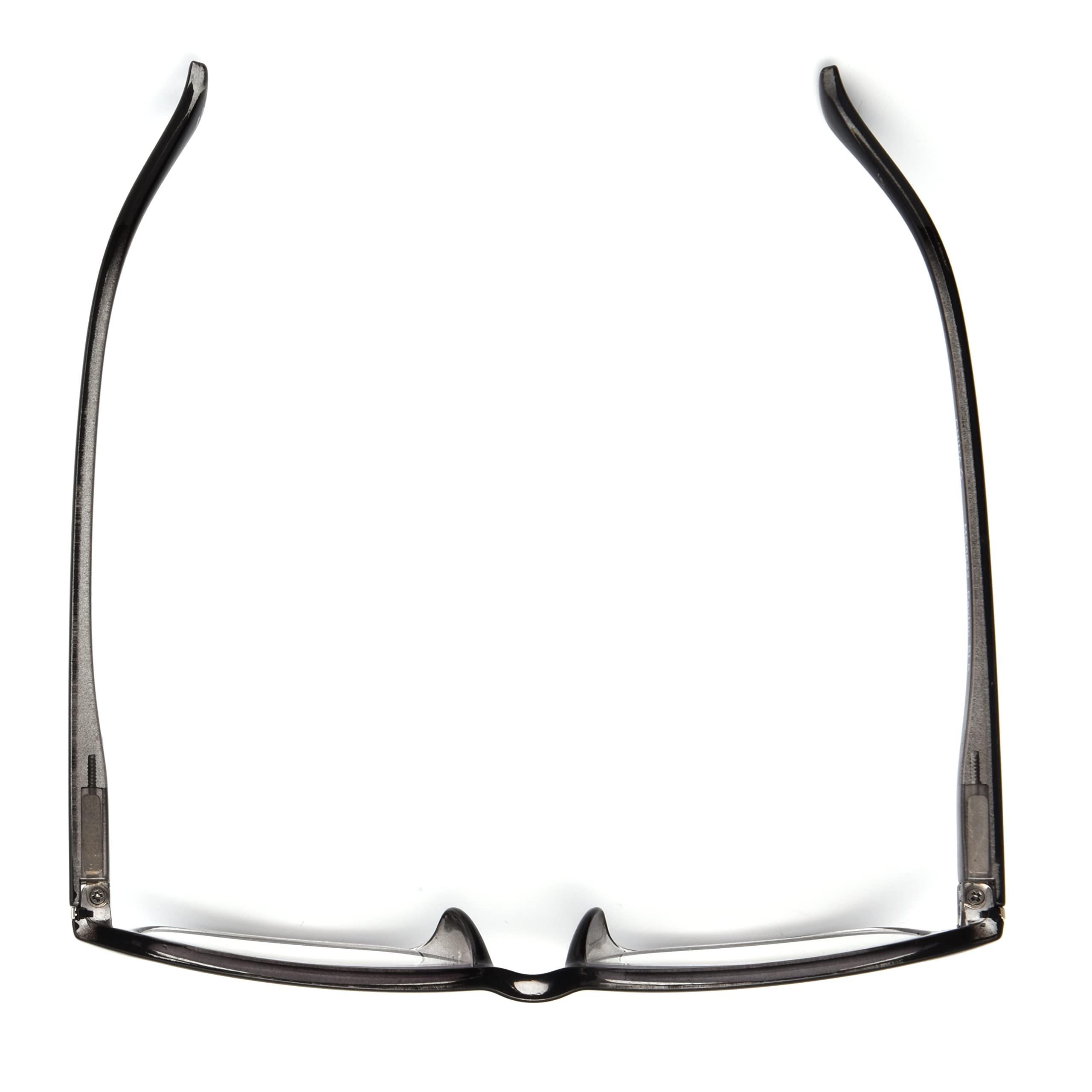 Foster Grant Foster Grant Unisex Payton Anti-fog Blue Light Readers Reading Glasses, Shiny Black Over Crystal Clear, 51 Mm US