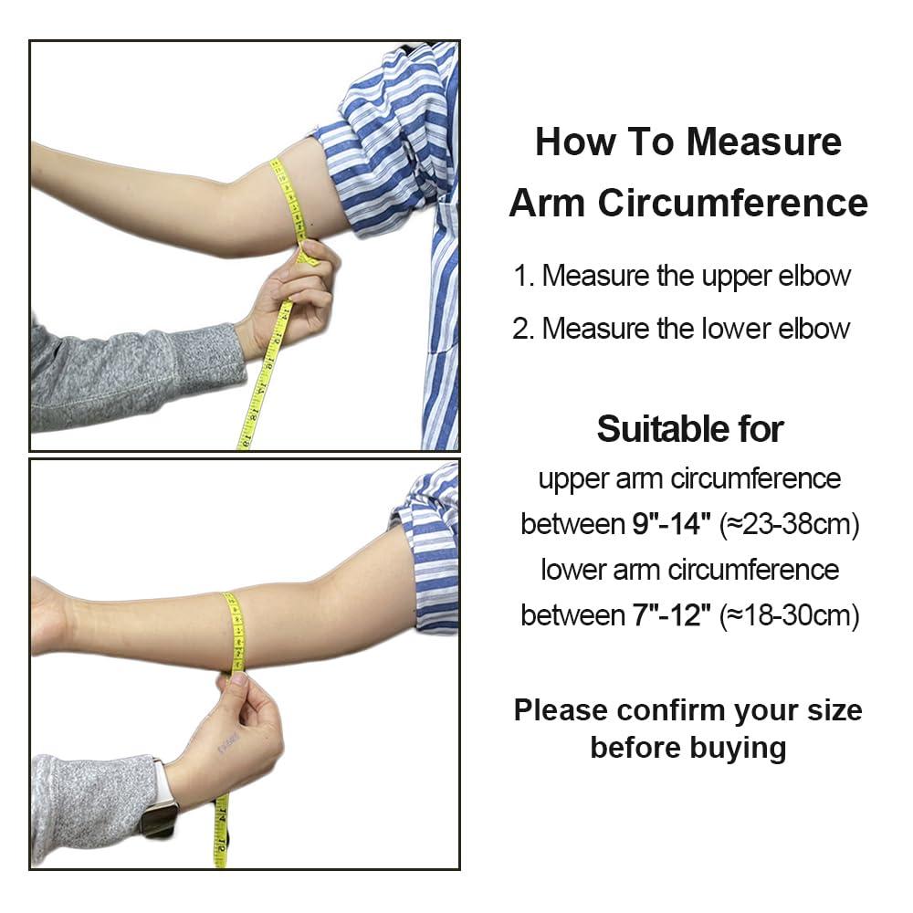 MENURSY MENURSY PICC Line Cover for Arm Cast Sleeve Protective - UltraSoft Elbow Wound Nursing Supplies, Fit for Arm Circumference 9\"-14\",(2 Pcs Black)