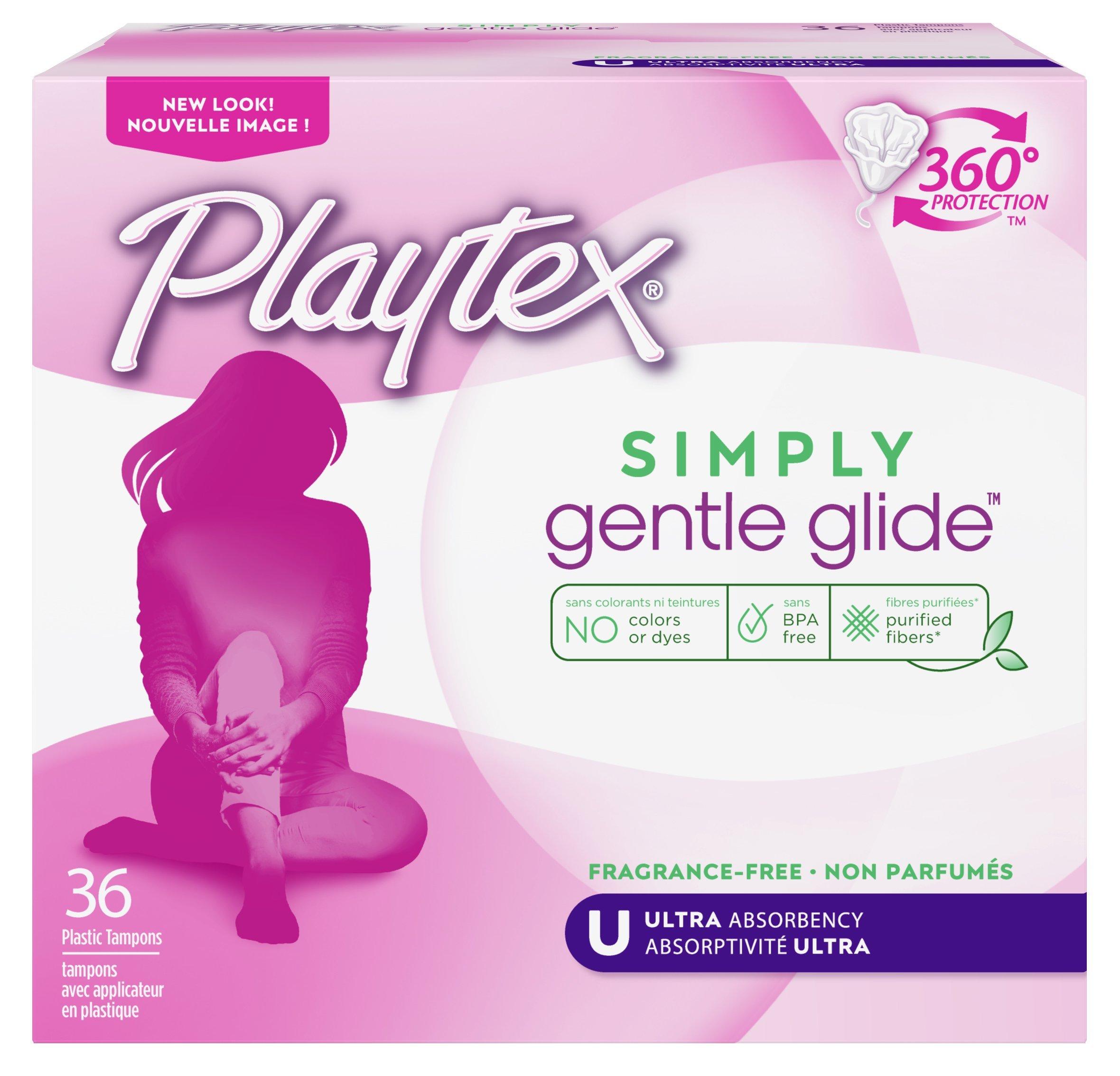 Playtex Playtex Sport Tampons Multipack (24ct Regular/24ct Super) & Playtex Gentle Glide Tampons Ultra Absorbency Unscented - 36ct
