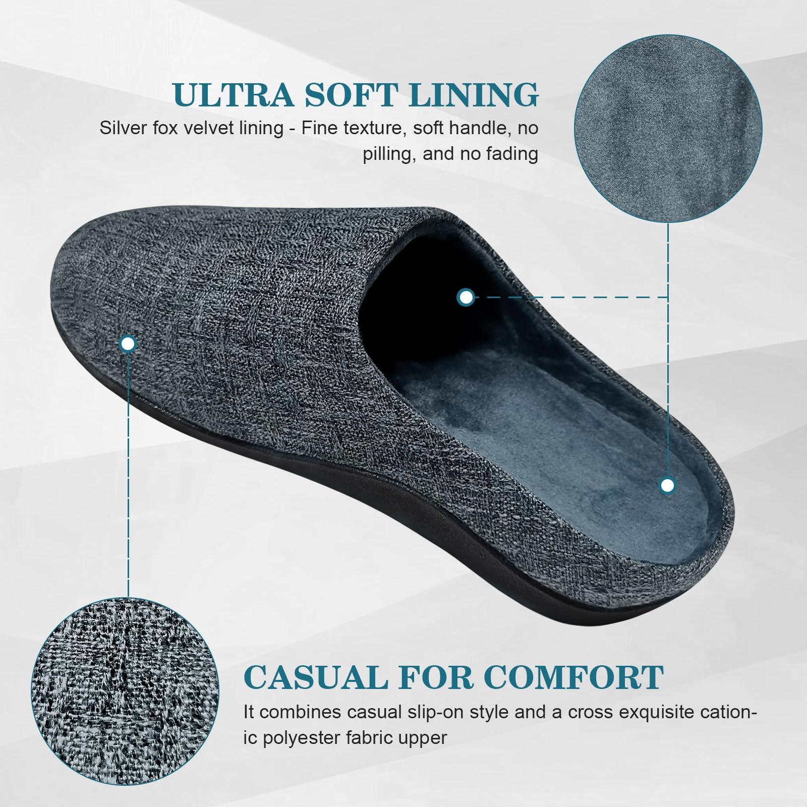 ERGOfoot ERGOfoot Orthotic Slippers with Arch Support for Plantar Fasciitis Pain Relief, Comfortable Orthopedic Clog House Shoes with Indoor Outdoor Anti-Skid Rubber Sole
