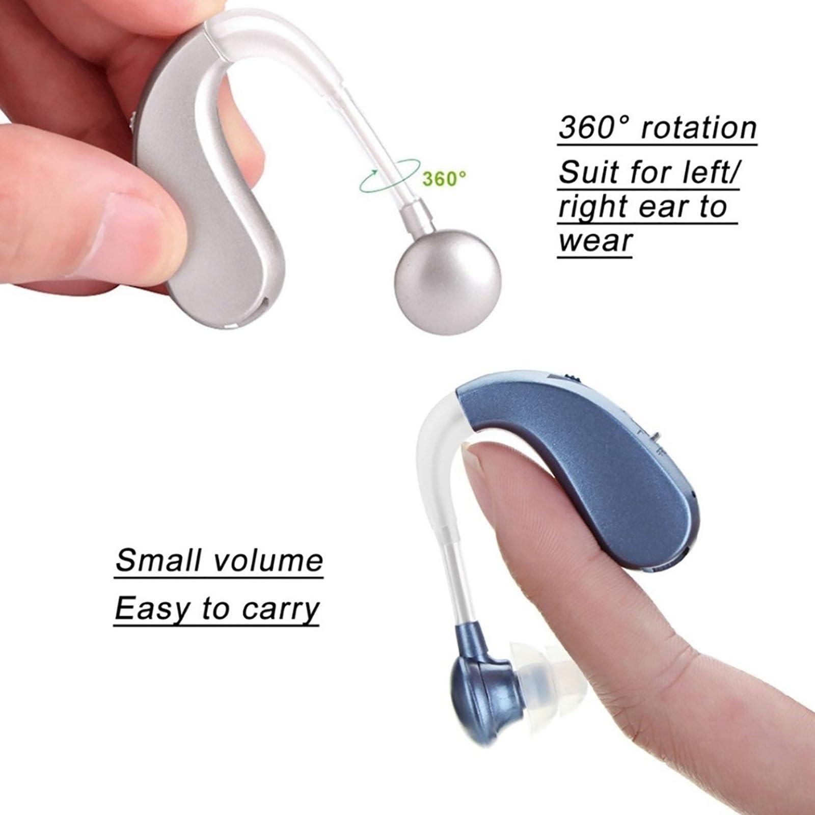 Generic Heasouls Hearing Aid, Heasouls Rechargeable Hearing Aids for Seniors, Nebroo Hearing Aids for Seniors, Hearing Amplifiers for Seniors Wireless, Ear Aids for Hearing Elders (2pcs Black)