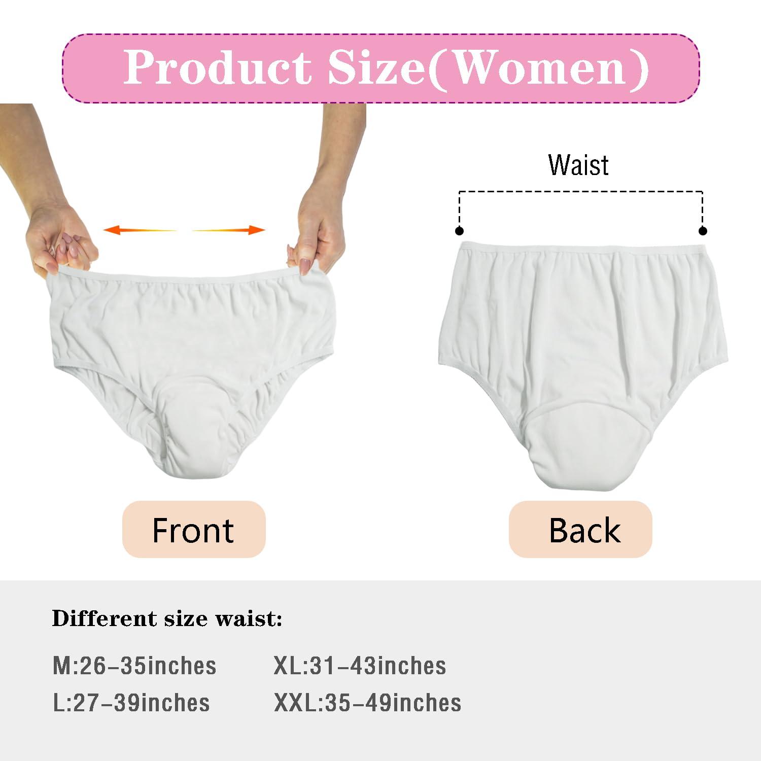 Lmaray Pull On Style Adult Cloth Diaper for Women, Reusable Nappy Washable Elderly Incontinence Care Protection Nappies Underwear for Women, Repeatedly Washing Leak-Proof Safety Pants (35-49 inch Waist)