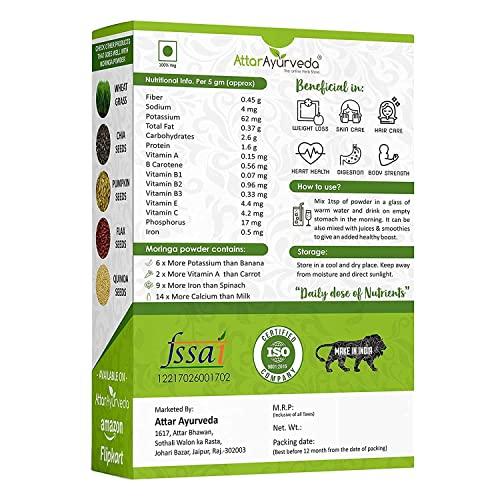 BETT BETT Attar Ayurveda Pure Moringa Leaf Powder 800 Grams