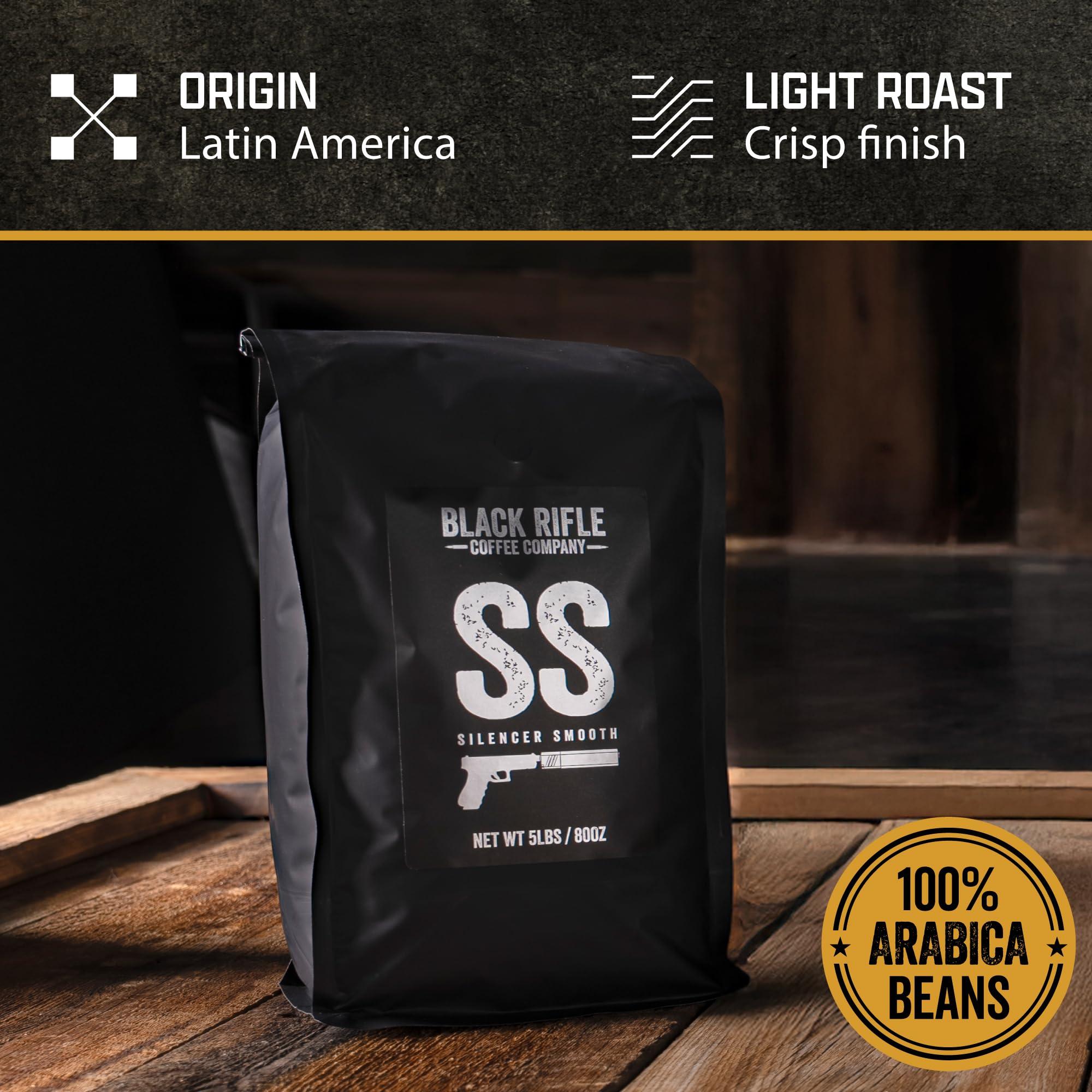 Black Rifle Coffee Company Black Rifle Coffee Company Silencer Smooth, Light Roast Ground Coffee, 5 lb Bag