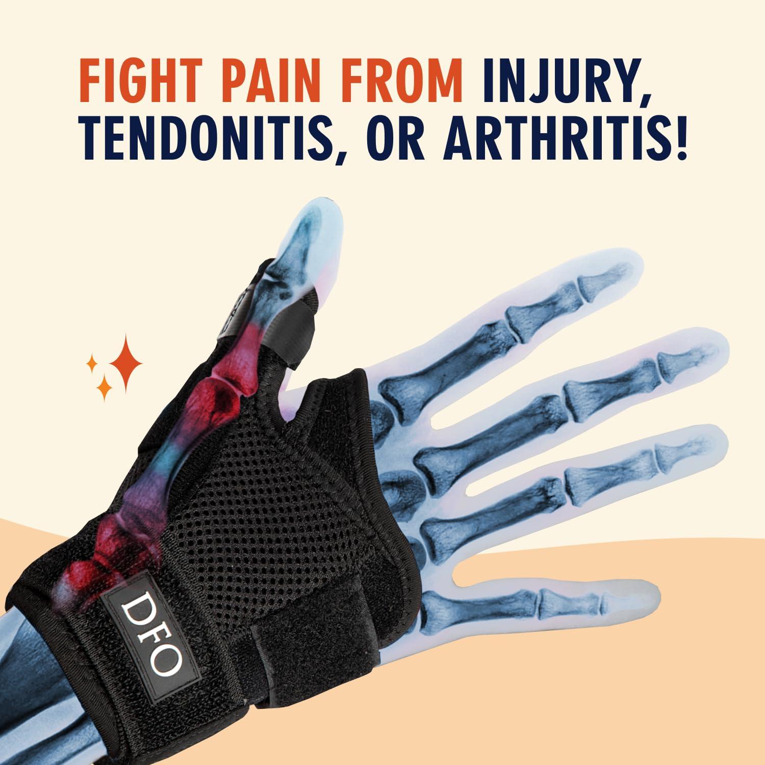Dr. Frederick's Original Dr. Frederick's Original Reversible Copper Infused Wrist Thumb Brace - 1 Brace - Spica Splint for De Quervain’s Tendonitis, Arthritis, CMC, Pain Relief - Left or Right Hand - Fits Men and Women