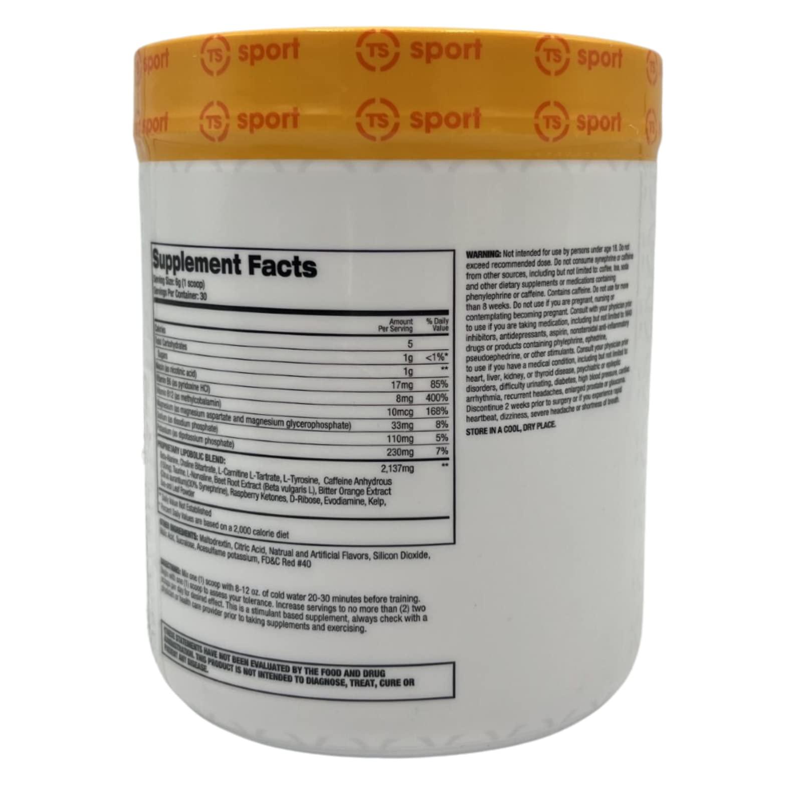 Top Secret Nutrition Top Secret Nutrition Cardio Igniter Pre-workout Supplement with Beta-alanine, L-Carnitine, and Red Beet Extract, 6.35 oz. (180g), (30 Servings) Fruit Punch