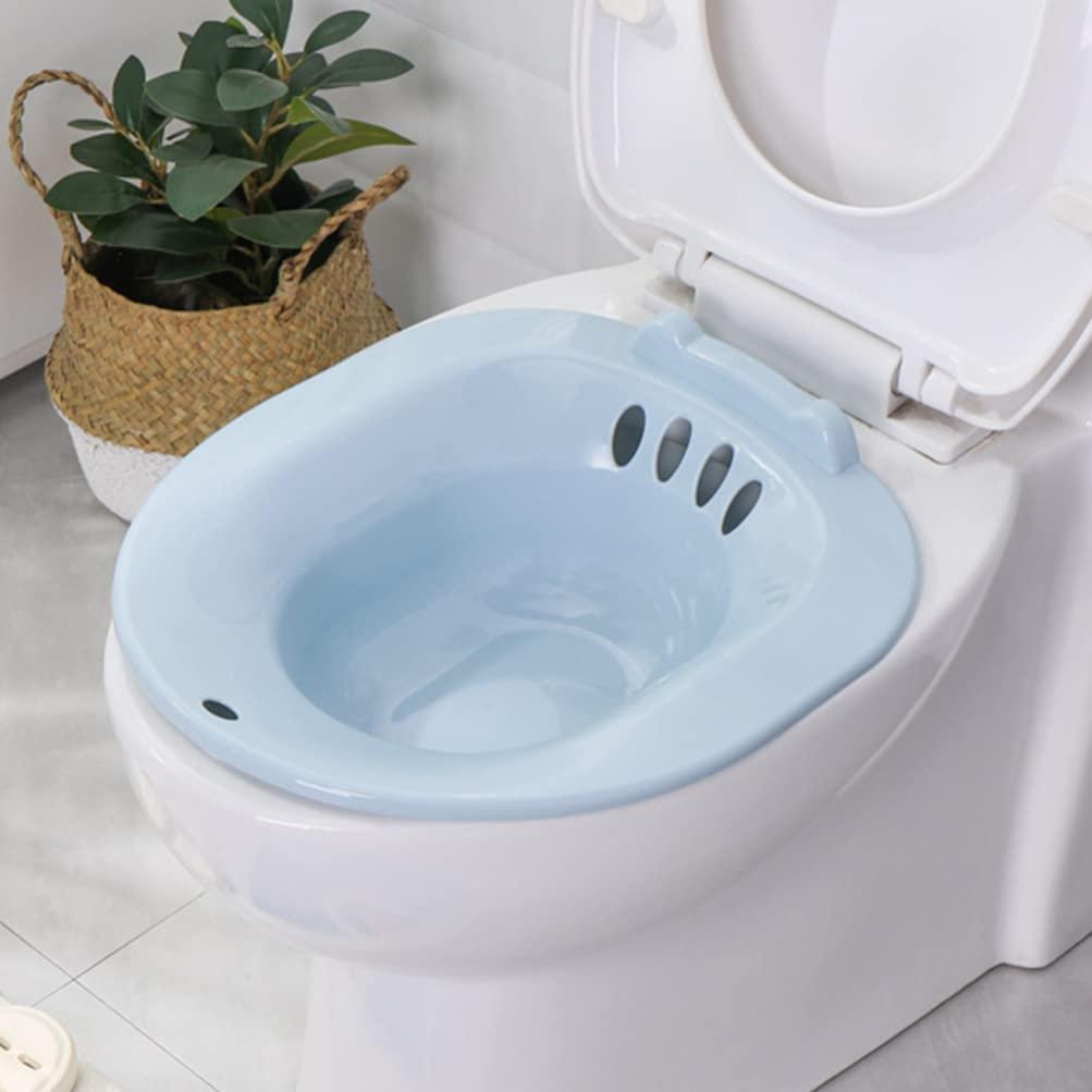 Toddmomy Toddmomy Sitz Bath Toilet Seat for Hemorrhoids Pregnant Women Postpartum Care Plastic Private Parts Washing Basin Blue