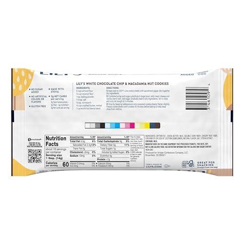 Lily's LILY\'S White Chocolate Style No Sugar Added, Baking Chips Bag, 9 oz