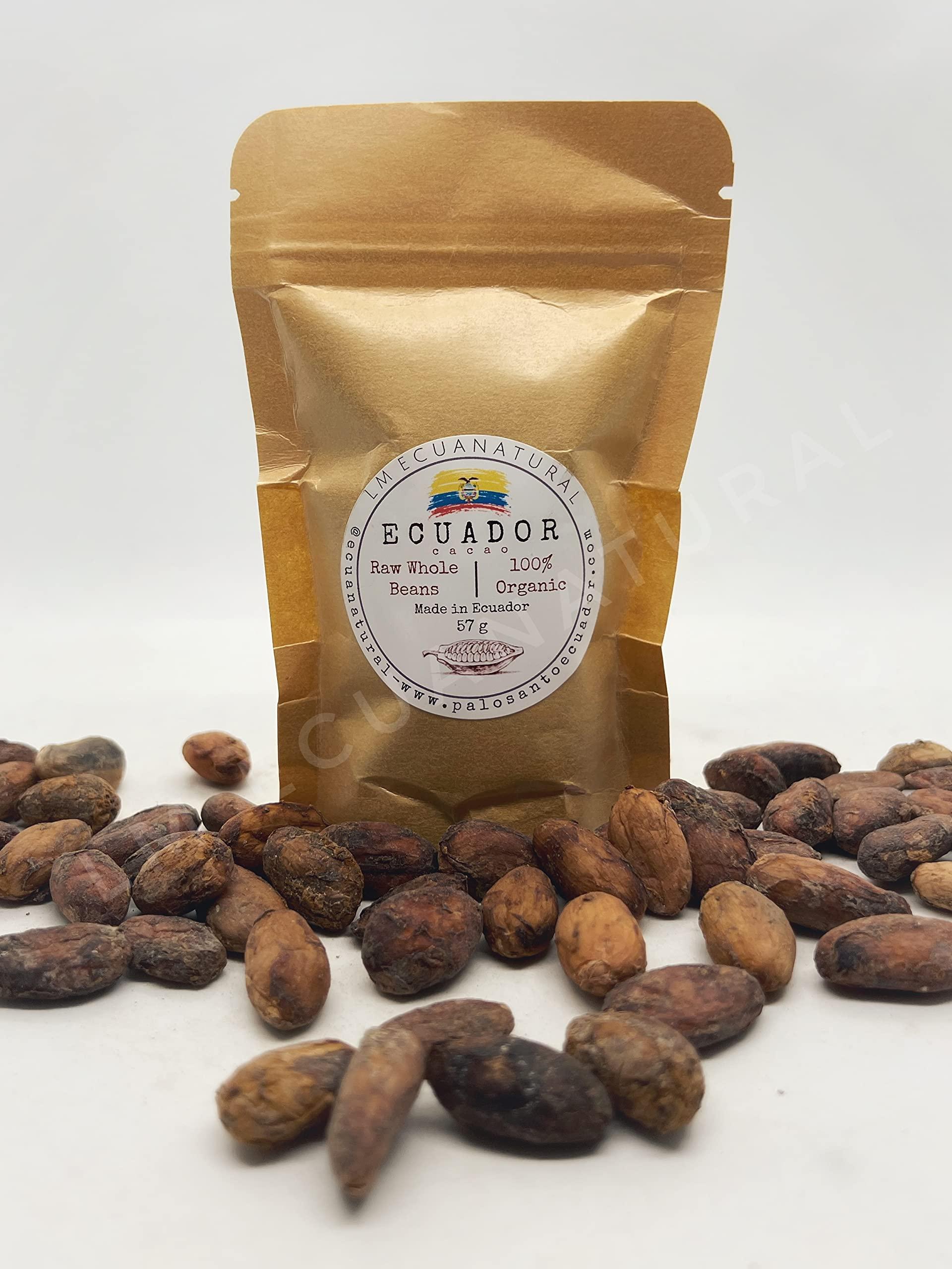 lm ecuanatural Ecuadorian RAW Cacao Beans Organic Made in Balzar Ecuador (2 Oz)