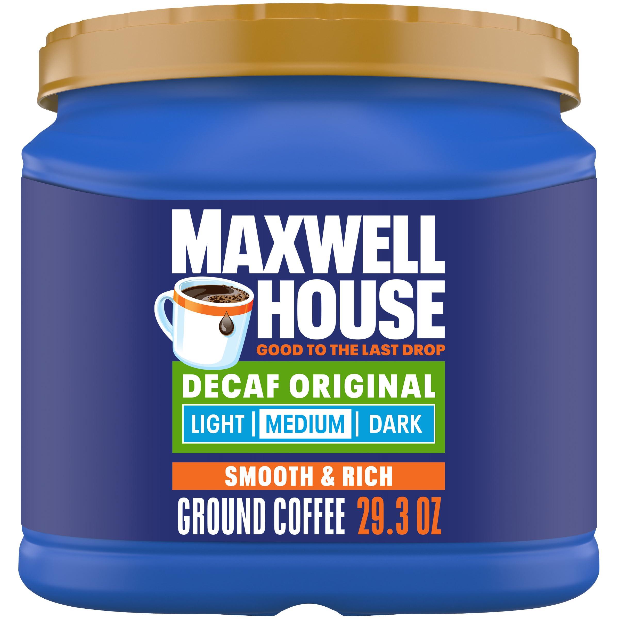 MAXWELL HOUSE Maxwell House Decaffeinated Original Medium Roast Ground Coffee, 29.3 oz Canister