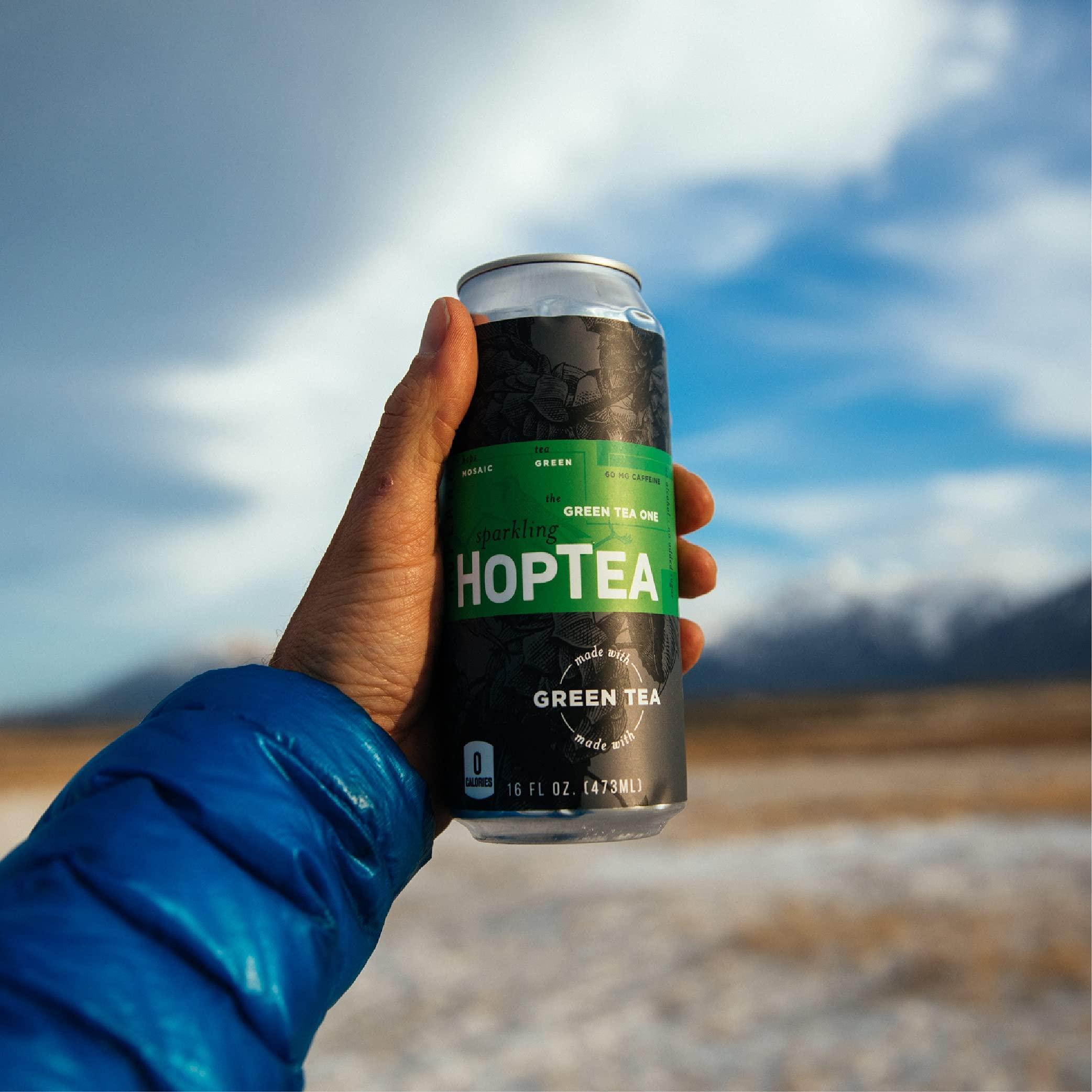 Hoplark HOPLARK Sparkling HopTea - The Green Tea One (12pk - 16oz Cans) - Craft Brewed NA Beer Alternative - Organic, Gluten-Free, Non GMO, Zero Calories, Sugar-Free, Natural Caffeine, Unsweetened