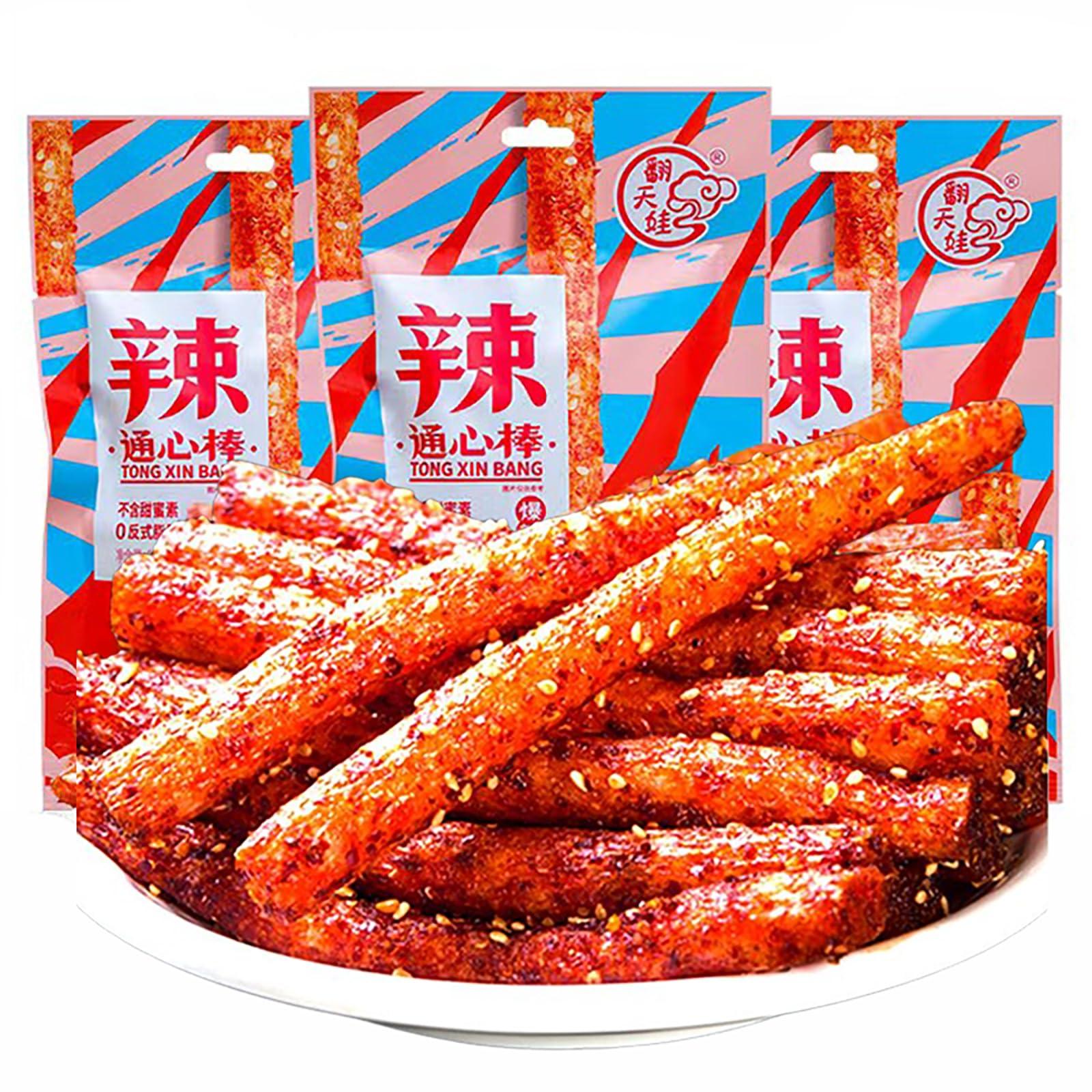 TXDYNLLK TXDYNLLK Latiao Spicy Strips 3 Packs Latiao Spicy Gluten Classic Chinese Special Snack Food, Vegan, , , 68g/2.39 Ounces per Pack (Pack of 3)