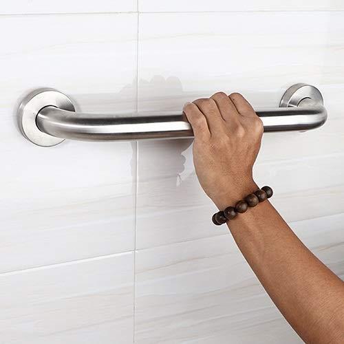 LSXIAO-Wall Art Stainless Steel Grab Rails, Bathroom Non-slip Handle, Old Man Handicapped Barrier-free Safety Handle, Bathroom Handle, Toilet Railing including Mounting Screws ( Color : Silver , Size : 60cm )