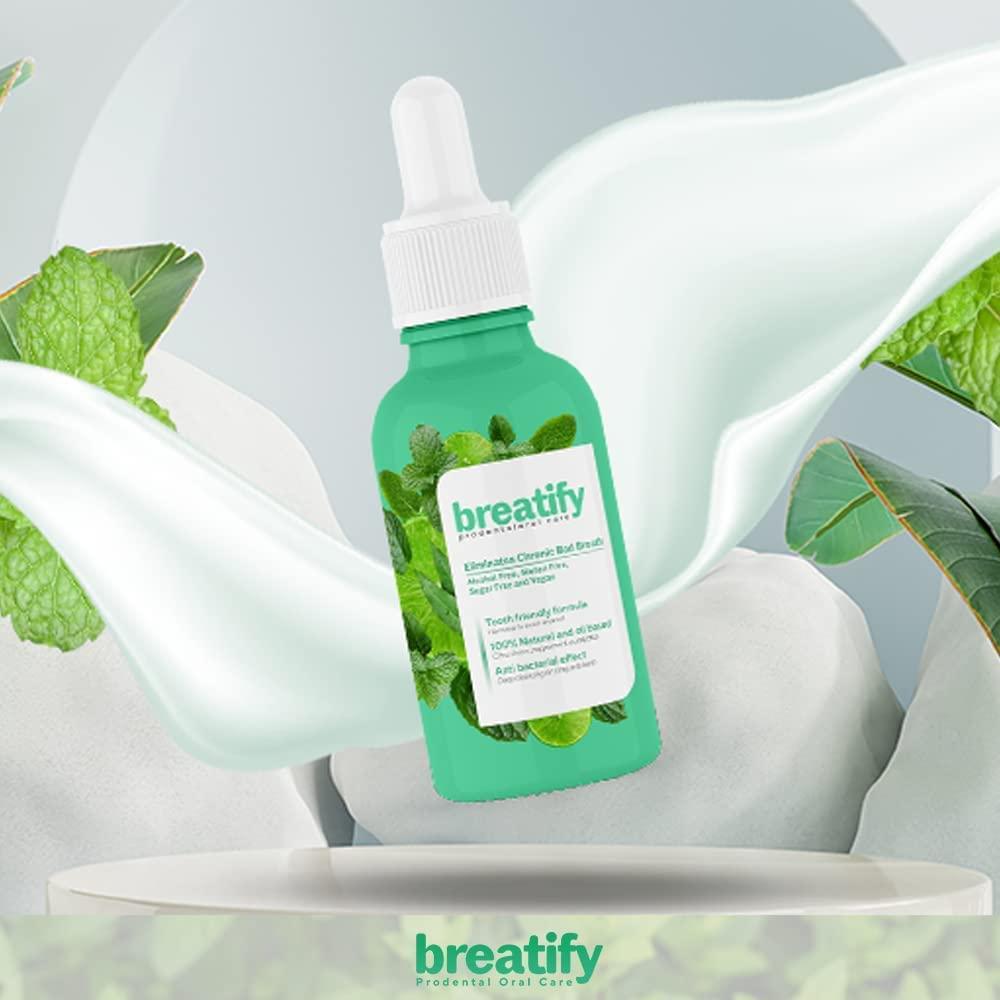 BREATIFY BREATIFY Bad Breath Treatment  Dry and Bad Mouth Smell Removing Drops  Easy to Carry and Handy Fresh Breath Oil serum, 20 mL, 0.68 Oz (Pack of 1, 0.68 Oz)