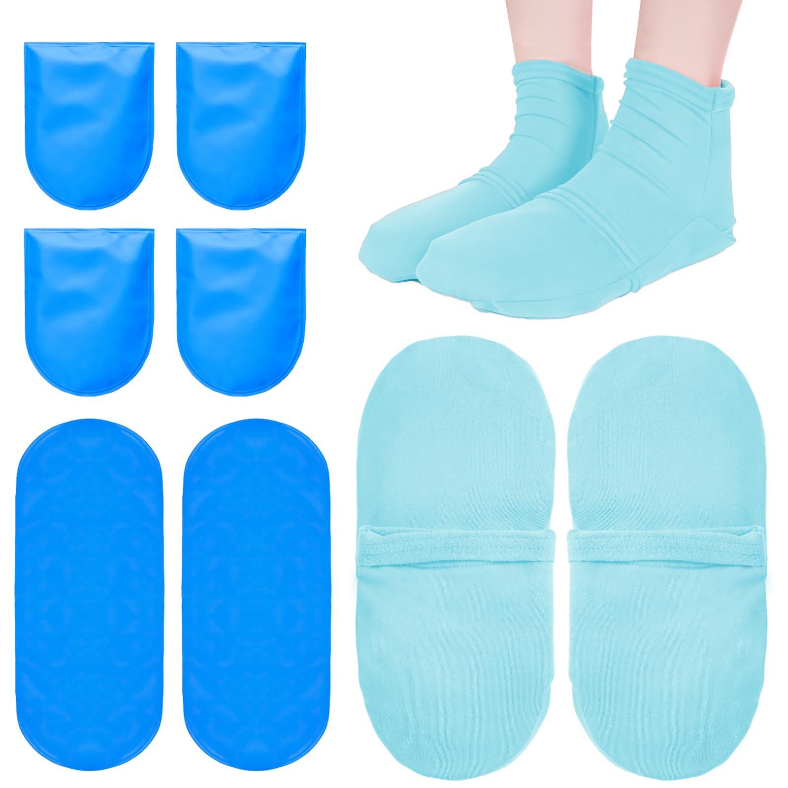 coldpa Reusable Cold Therapy Socks, Gel Ice Pack for Feet Heels Injuries Swelling, Hot and Cold Therapy Socks for Plantar Fasciitis Neuropathy Chemotherapy Pain Relief for Foot Ankle (Green)