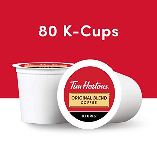 Tim Hortons Tim Hortons Original Blend, Medium Roast Coffee, Single-Serve K-Cup Pods Compatible with Keurig Brewers, 80ct K-Cups